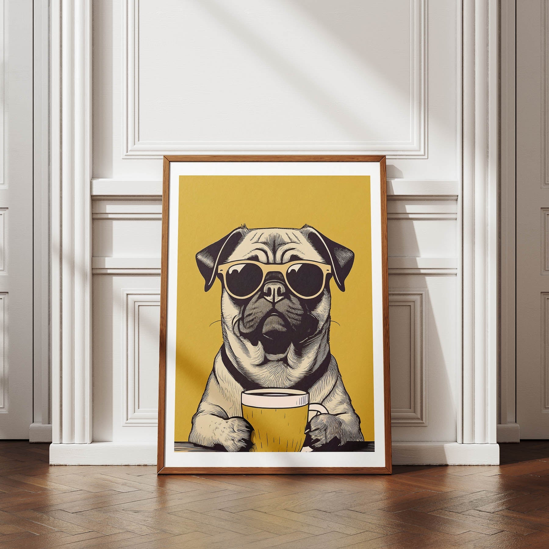 Pug Chillin Coffee Dog image 4