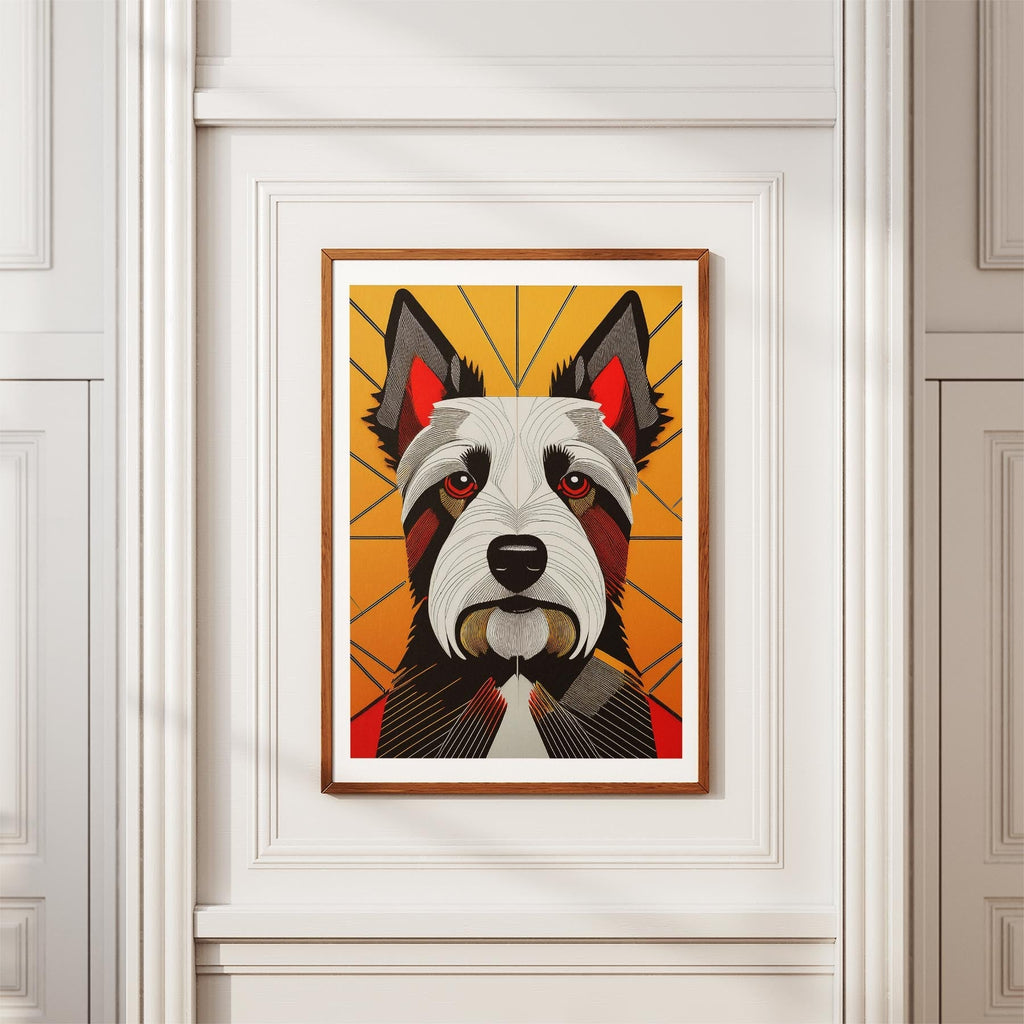 Australian Terrier Geometric Orange Series image 3