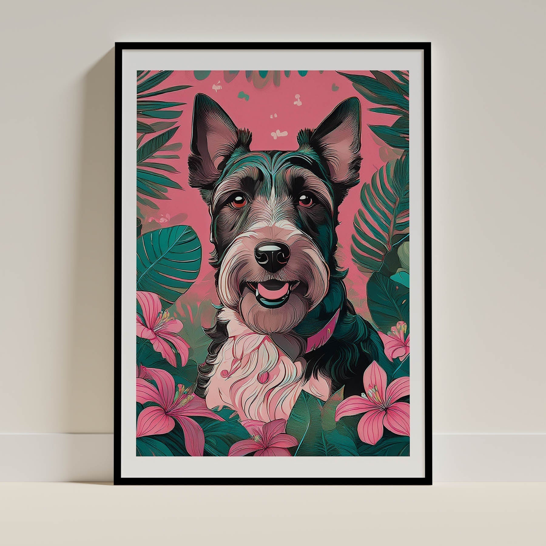 Fox Terrierv 1 Flowery Dog image 0