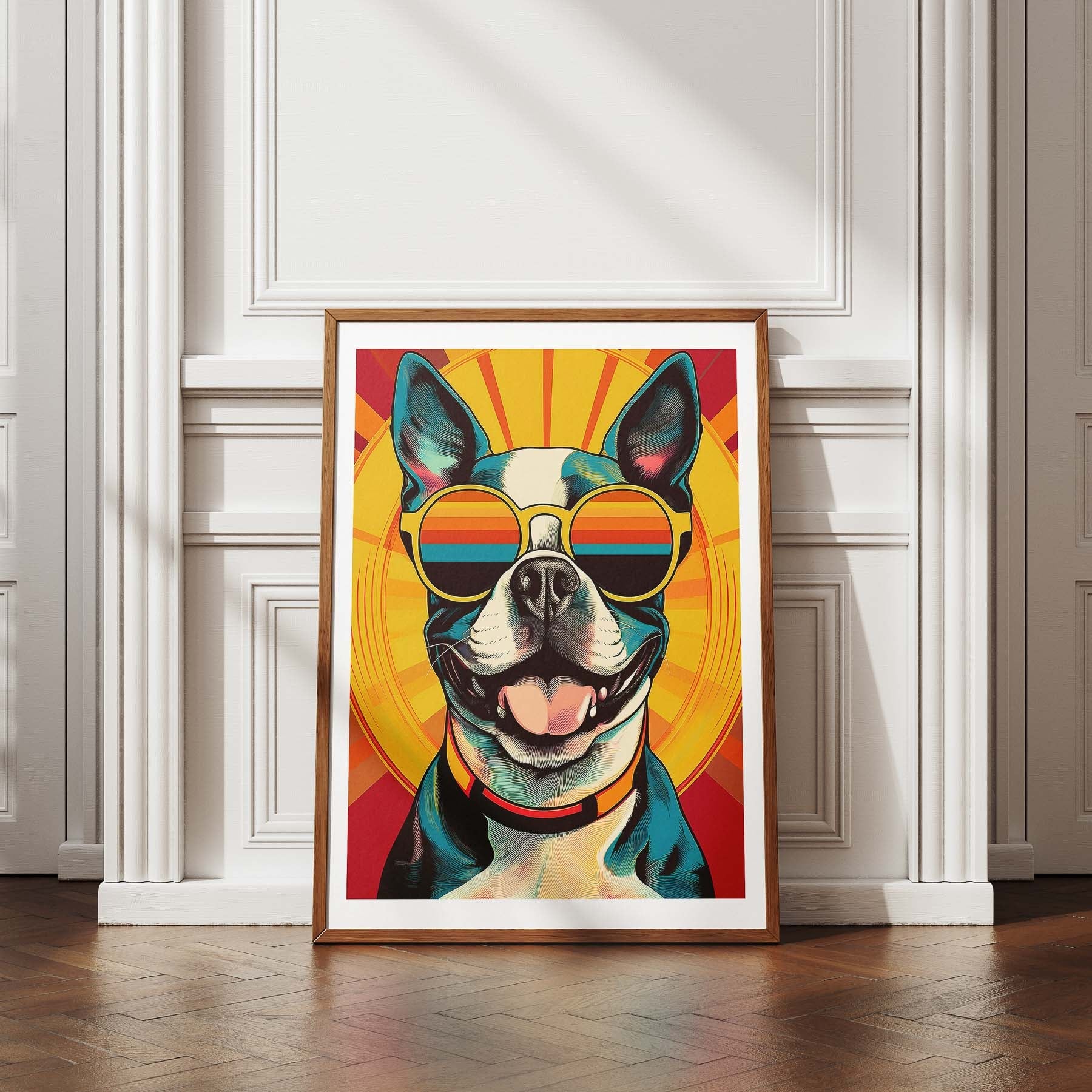 Boston Terrier In Colourful Sunnies 2 image 4