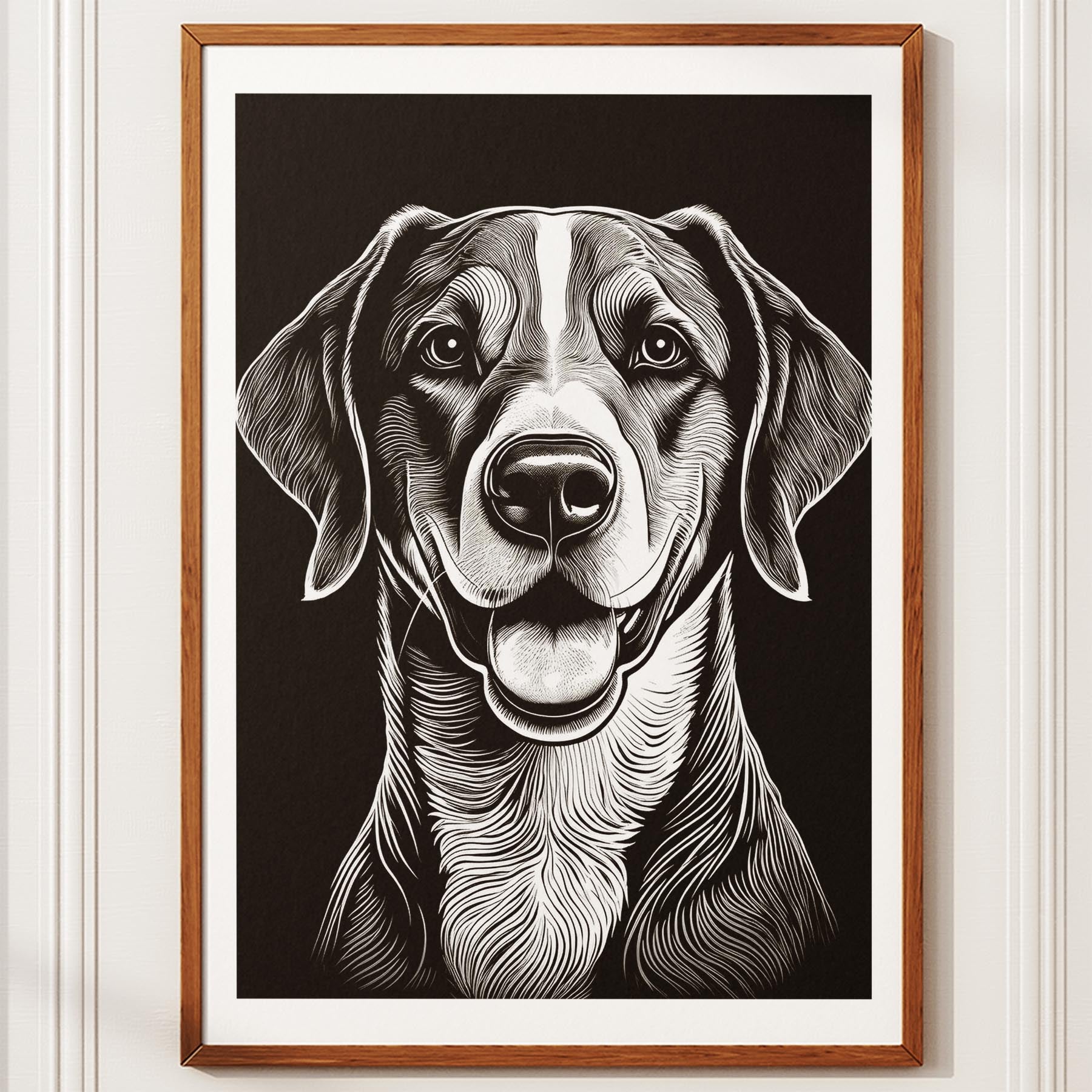 English Pointer Line Dog Series in Black and White image 10