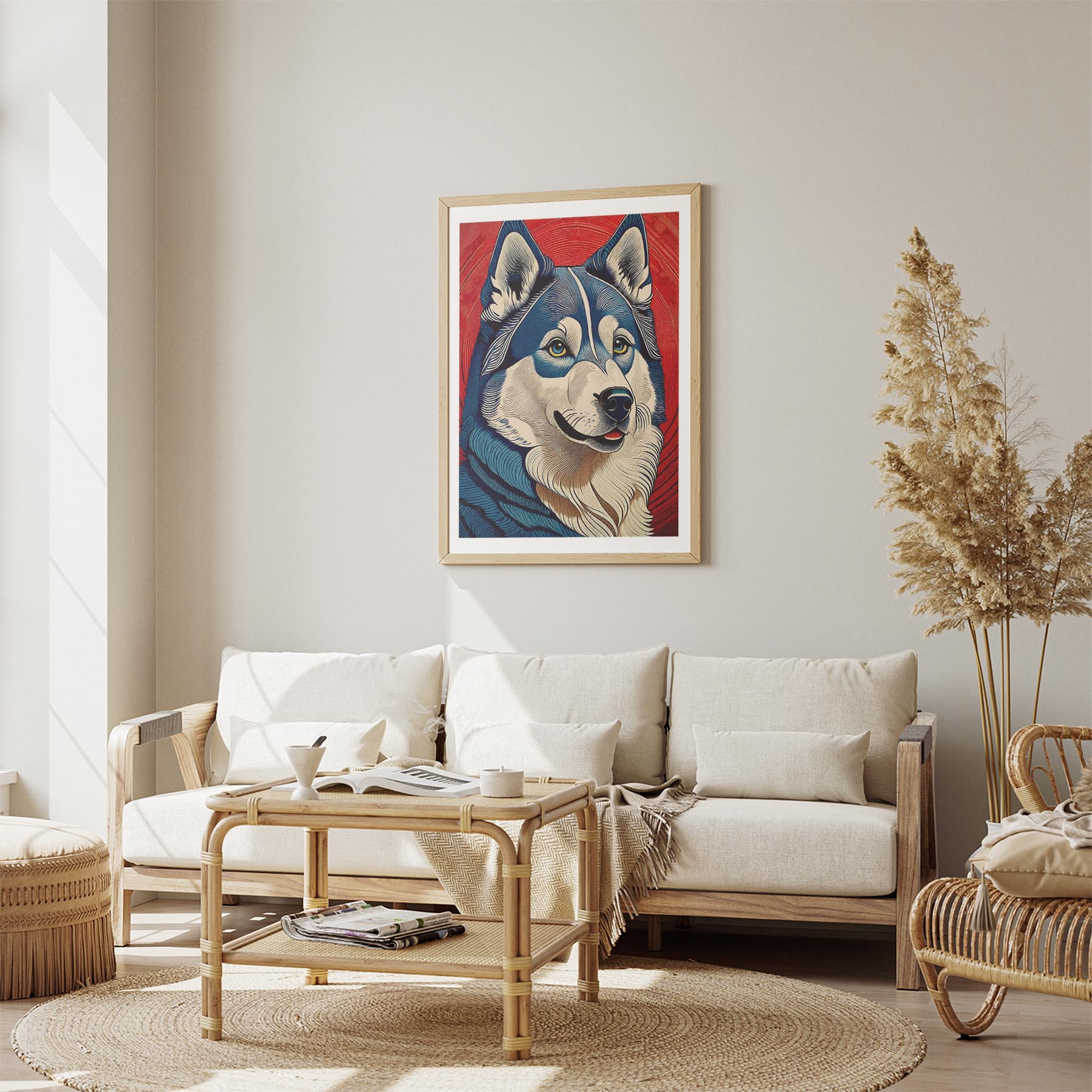 Siberian Husky Hokusai Japanese Inspired Dog Series image 2