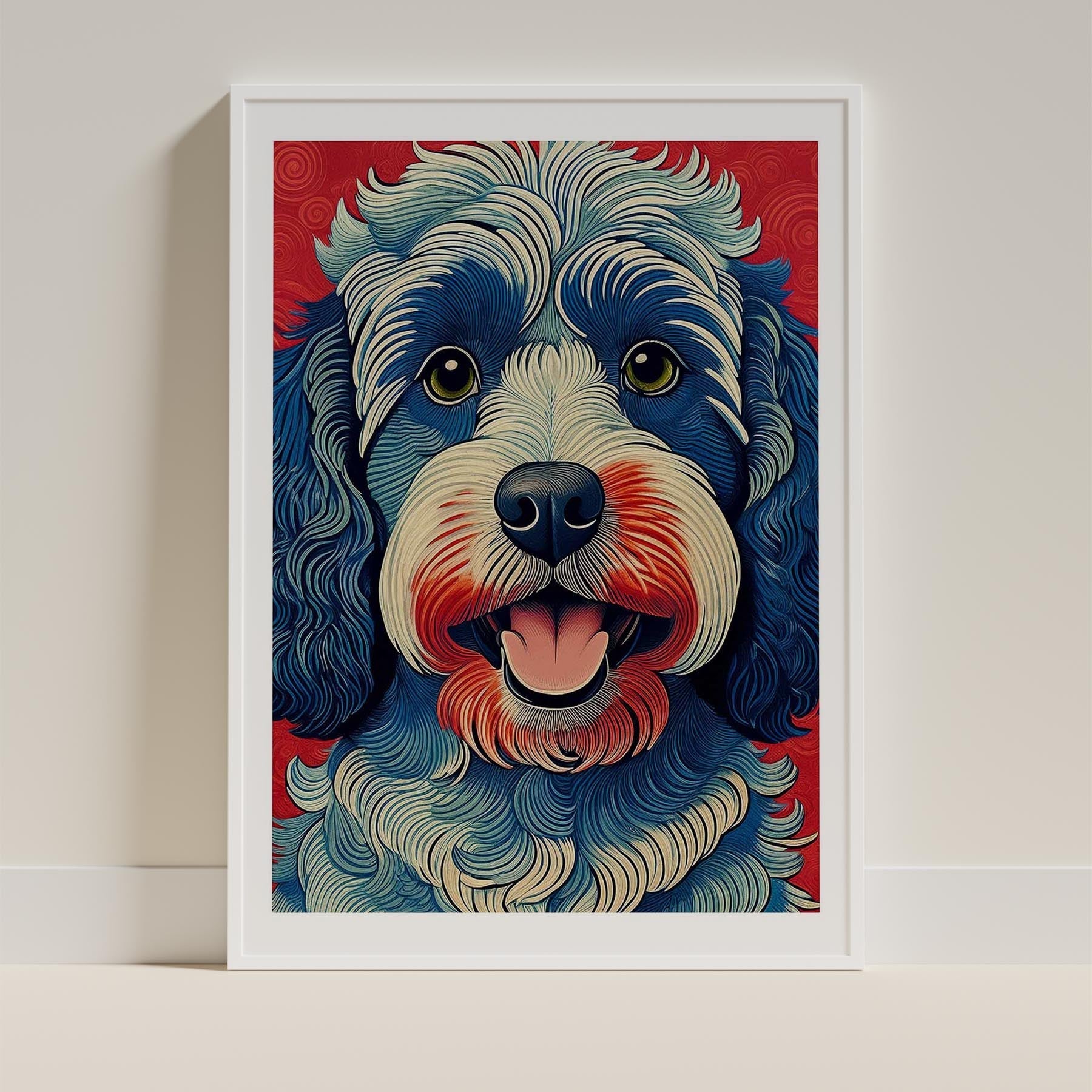 Cavoodle Hokusai Japanese Inspired Dog Series 4 image 9