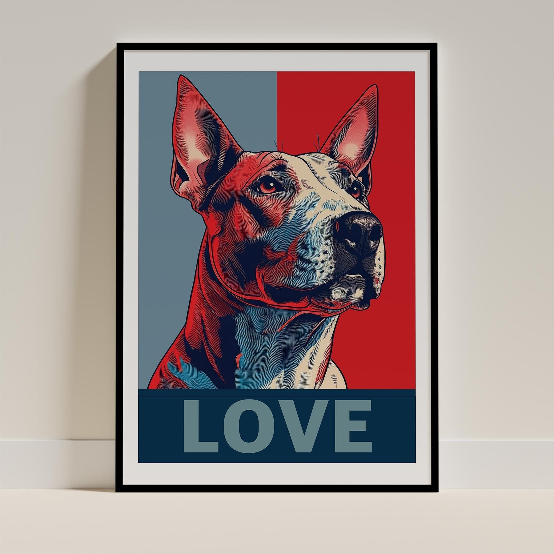 Bull Terrier LOVE Series Inspired by the Obama Poster image 0