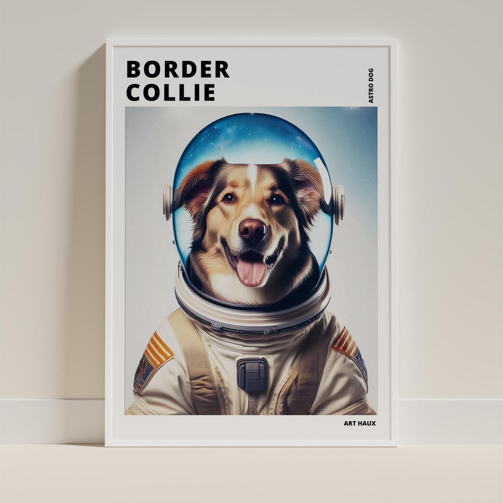 Border Collie Astronaut Dog Series with Text Astro Dog image 9
