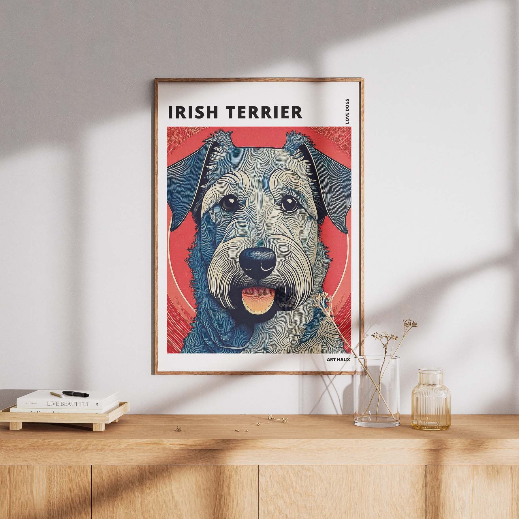 Irish Setter Hokusai Japanese Inspired Dog Series with Text image 7