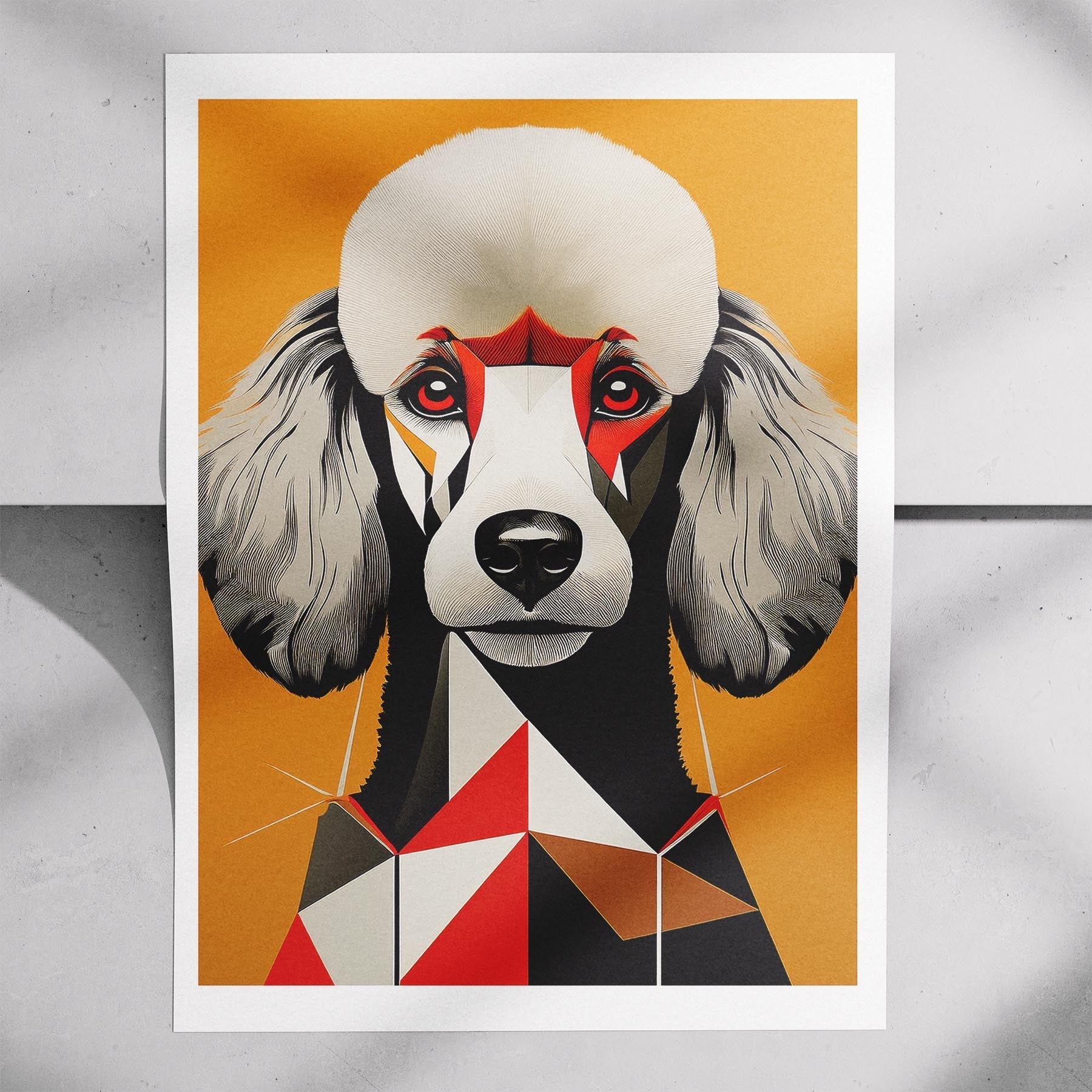 Poodle Geometric Orange Series image 7