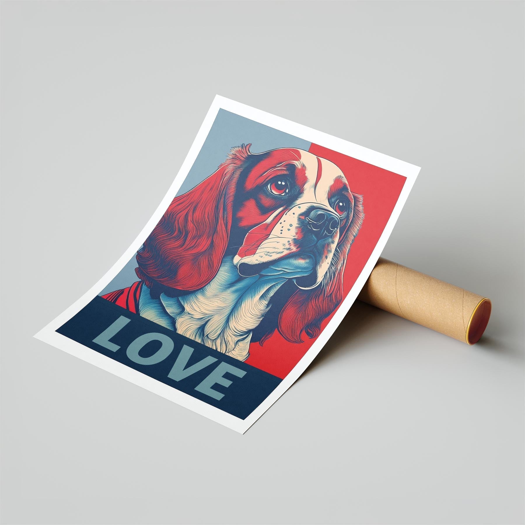 Cavalier Spaniel LOVE Series Inspired by the Obama Poster image 6