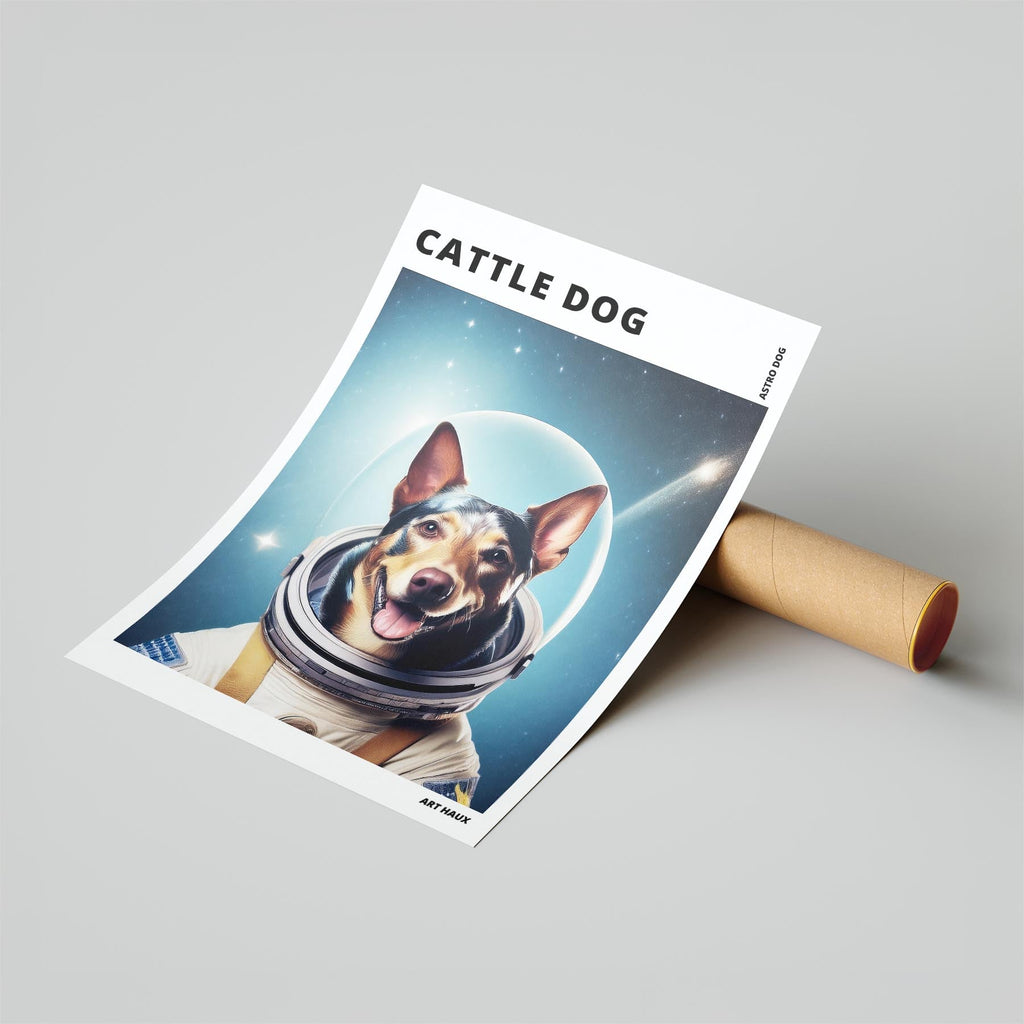 Cattle Dog Astronaut Dog Series with Text Astro Dog image 6