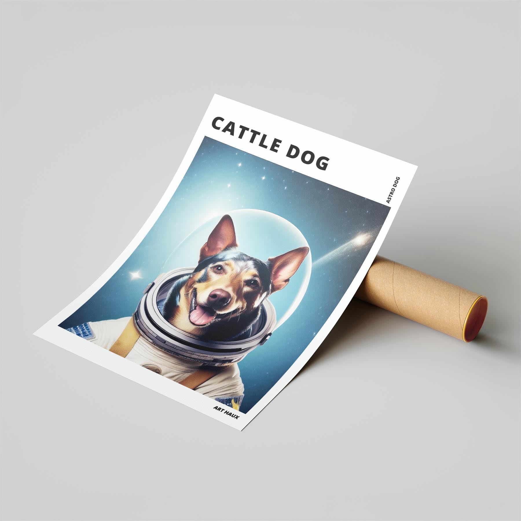 Cattle Dog Astronaut Dog Series with Text Astro Dog image 6