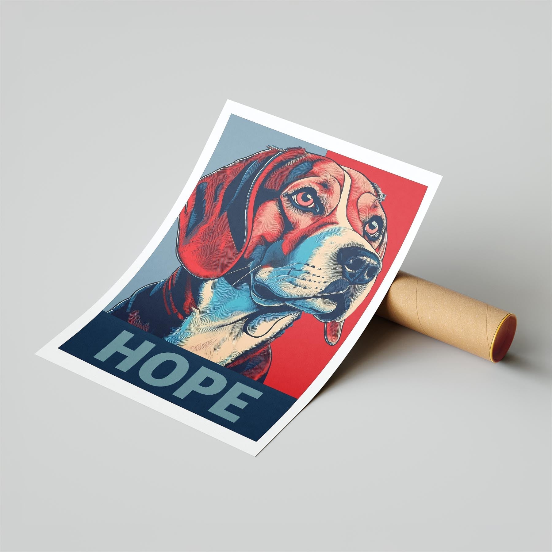 Beagle HOPE Series Inspired by the Obama Poster image 6