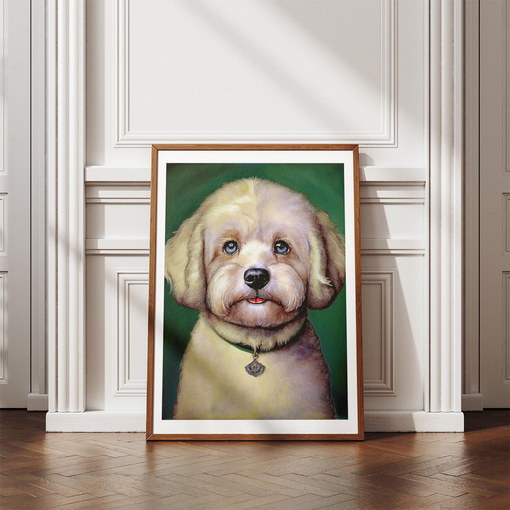 Bichon Frise Green Painted Series image 4