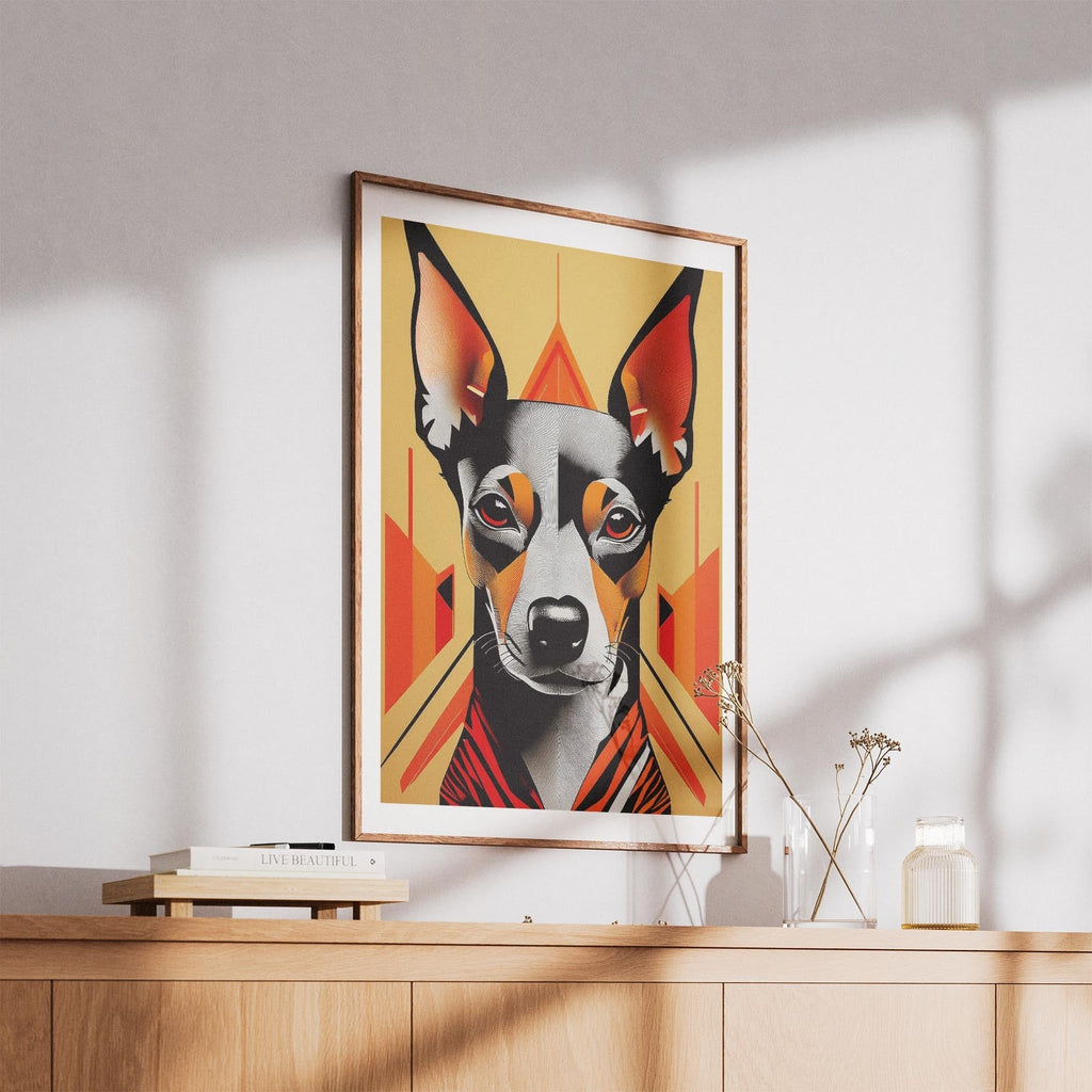 Miniature Pinscher Geometric Orange Series image 5