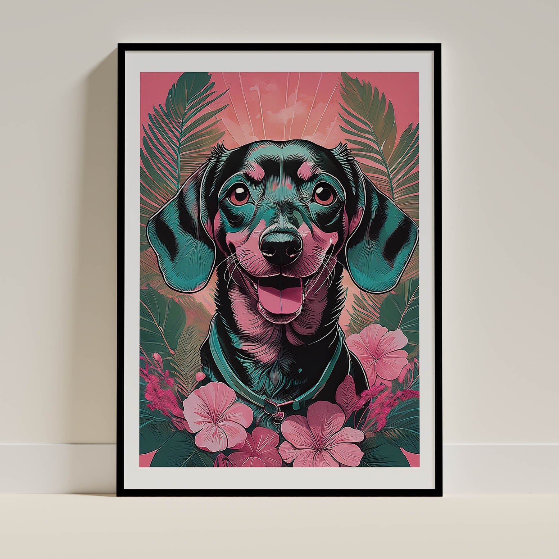 Dachshund Flowery Dog image 0
