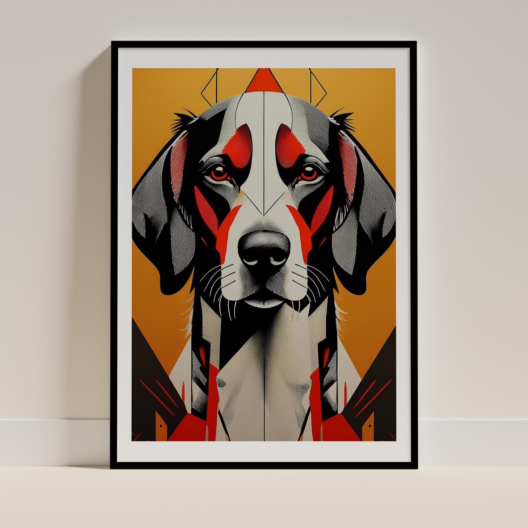 English Setter Geometric Orange Series image 0