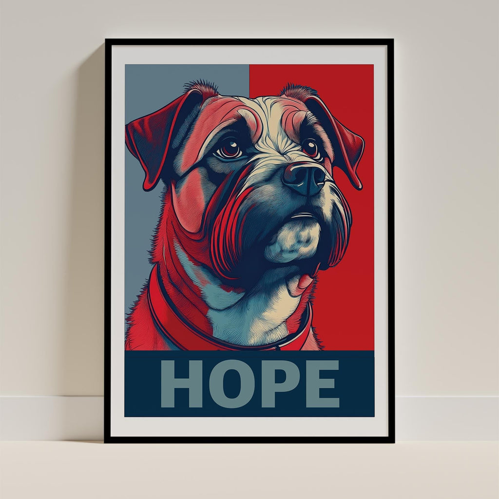 Border Terrier HOPE Series Inspired by the Obama Poster image 0