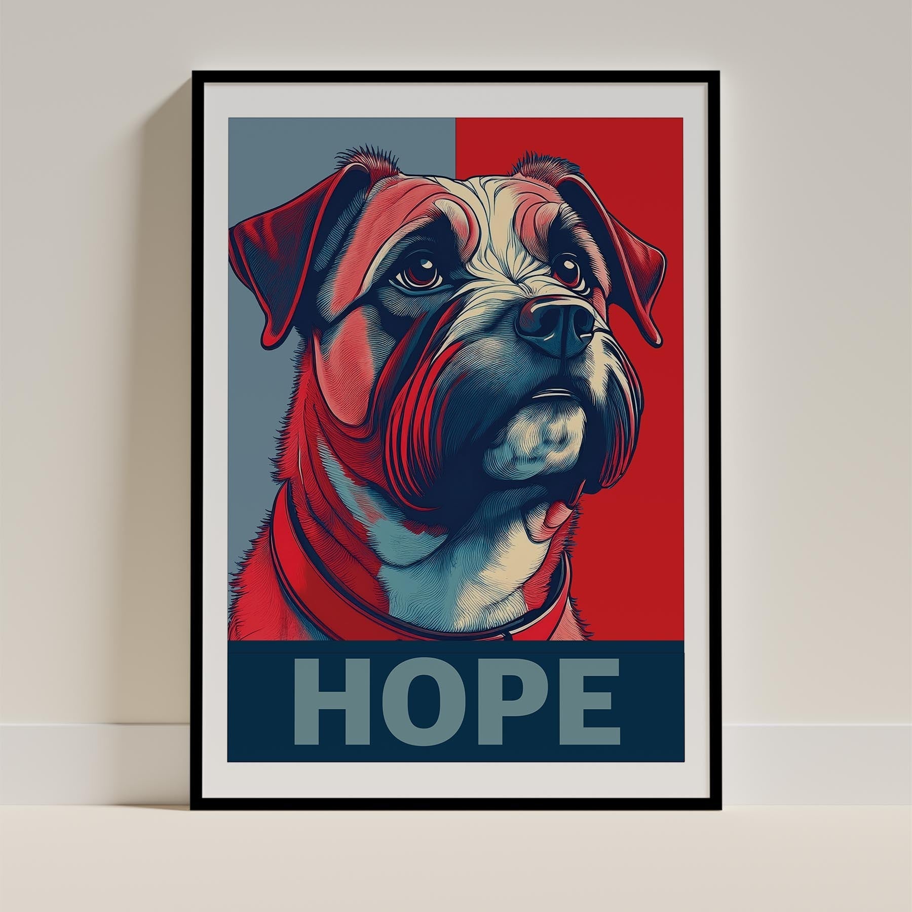 Border Terrier HOPE Series Inspired by the Obama Poster image 0