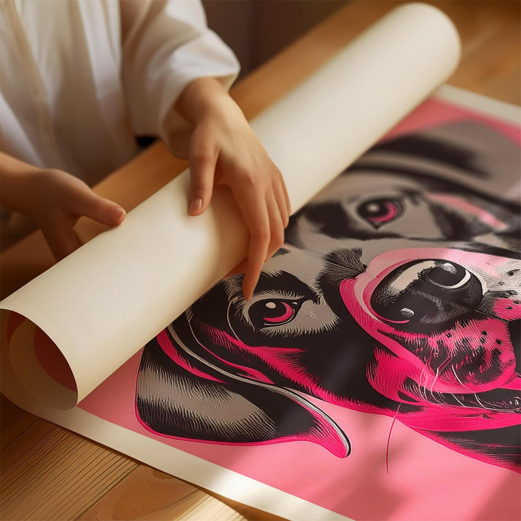 Labrador Retriever Pink and Black Dog Series 4 image 1