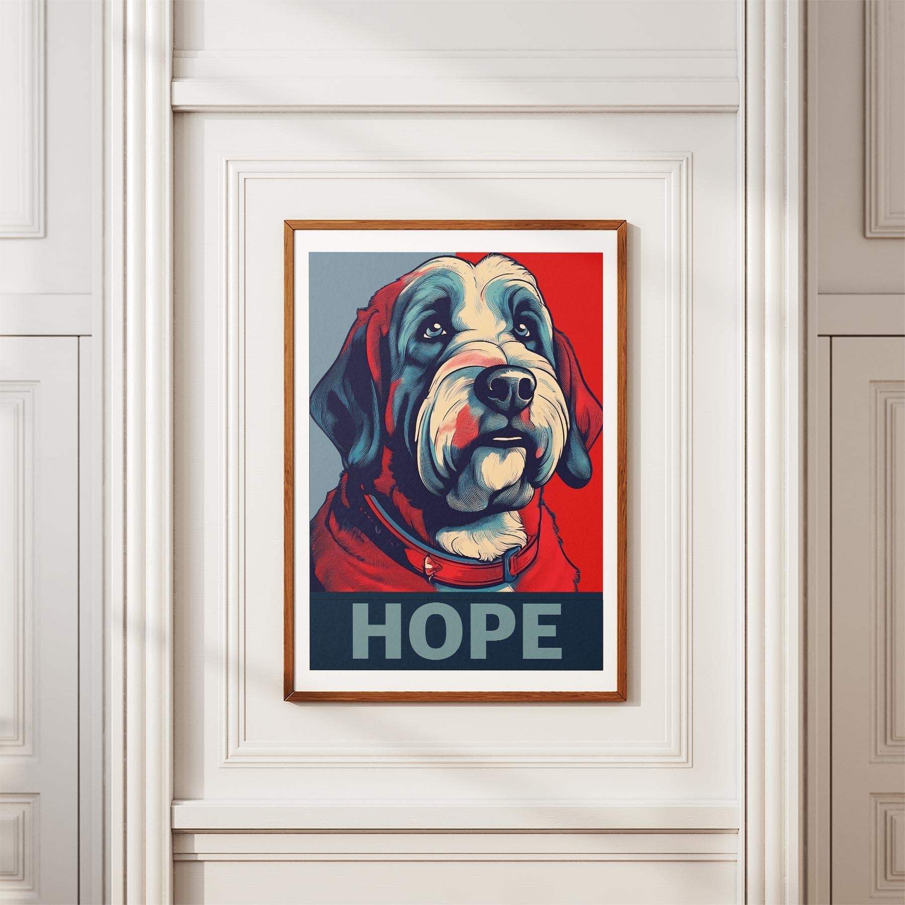 Old English Sheepdog HOPE Series Inspired by the Obama Poster image 3