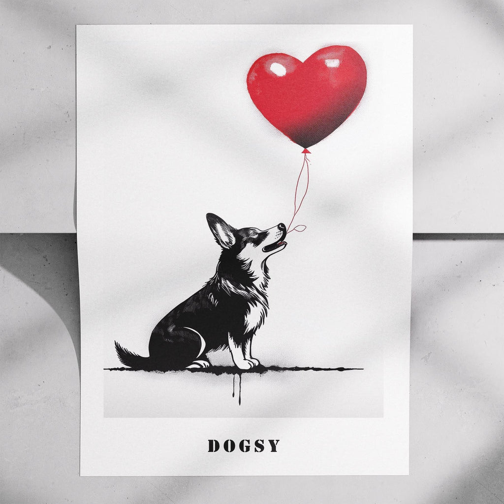 Corgi DOGSY Series inspired by the Art of Banksy with text Dogsy image 7