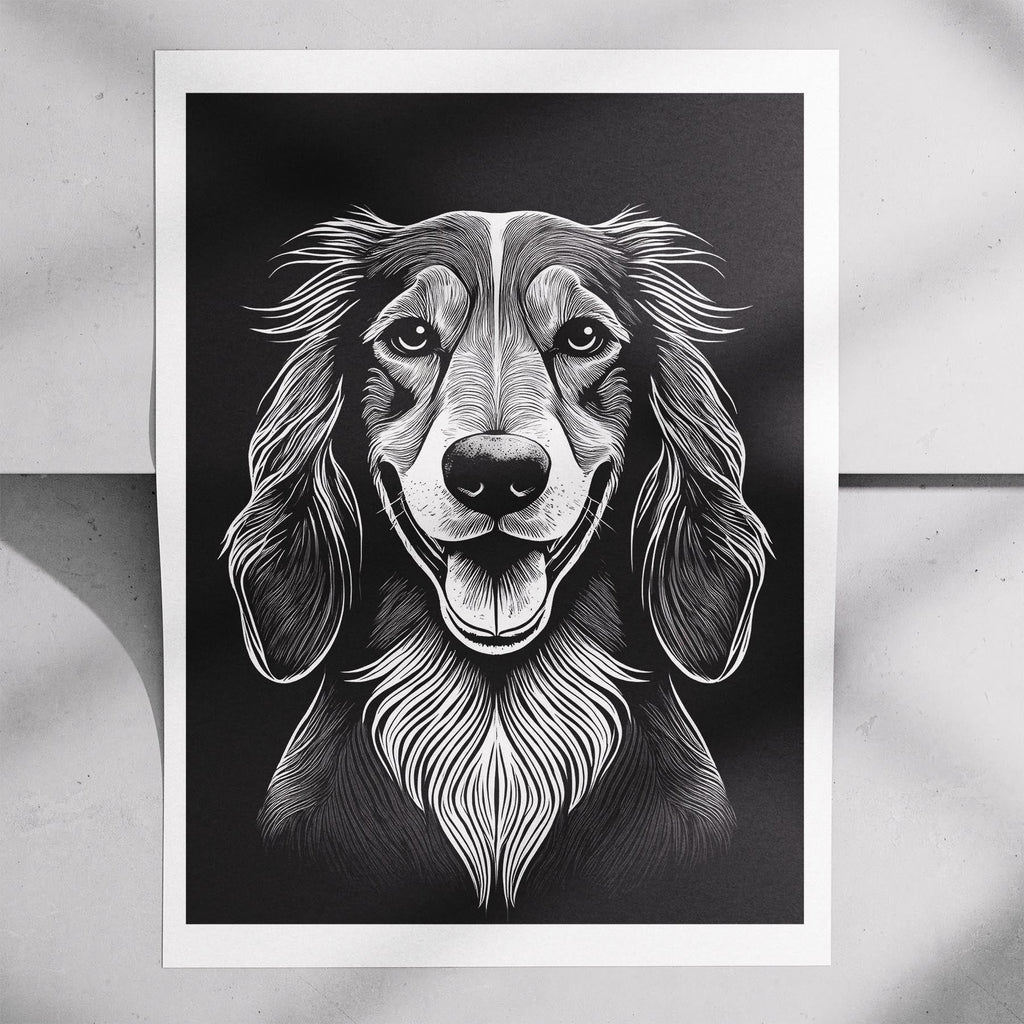 Afghan Line Dog Series in Black and White image 7