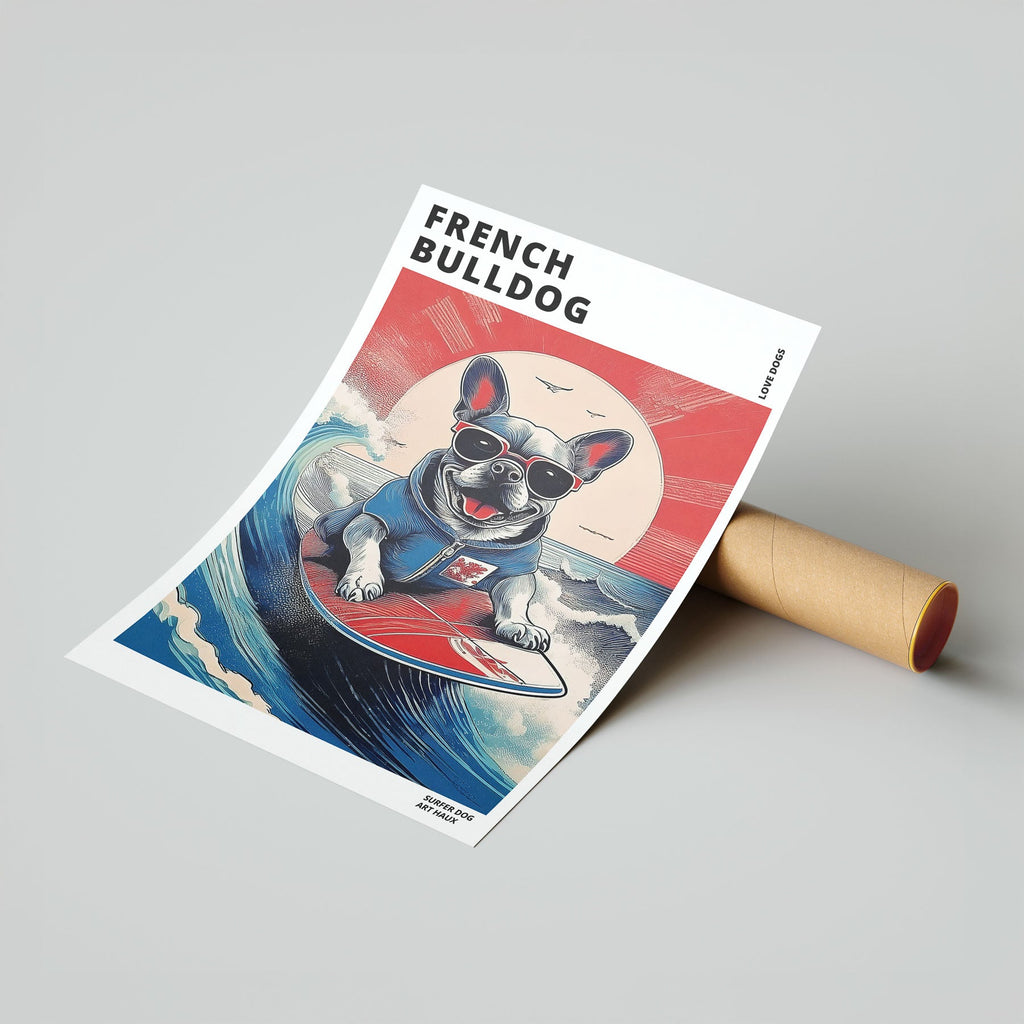 French Bulldog Hokosai Surfer Dogs 2 image 7