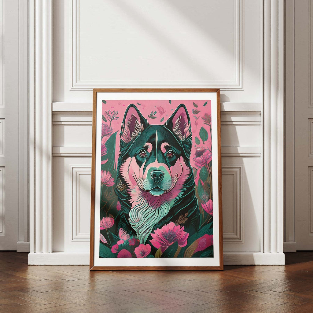 Alaskan Malamute Flowery Dog image 4