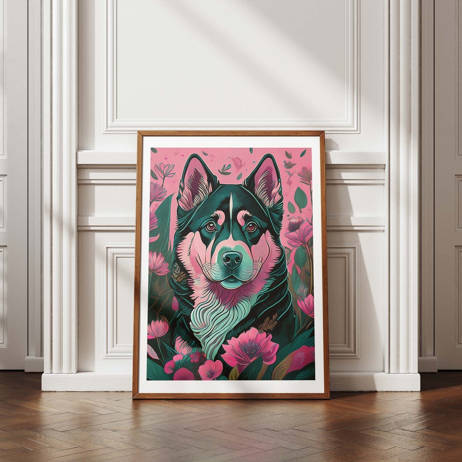 Alaskan Malamute Flowery Dog image 4