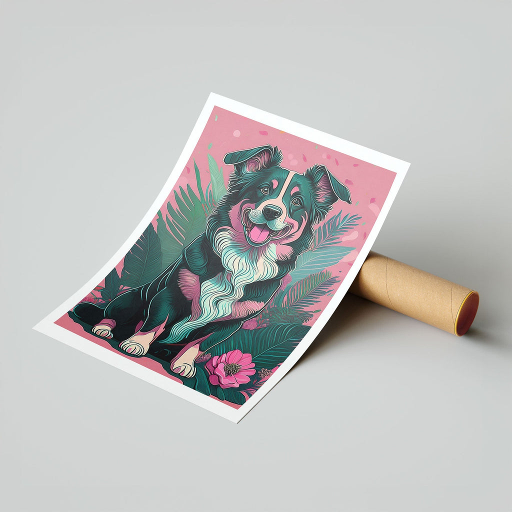 Australian Shepherd Flowery Dog image 7