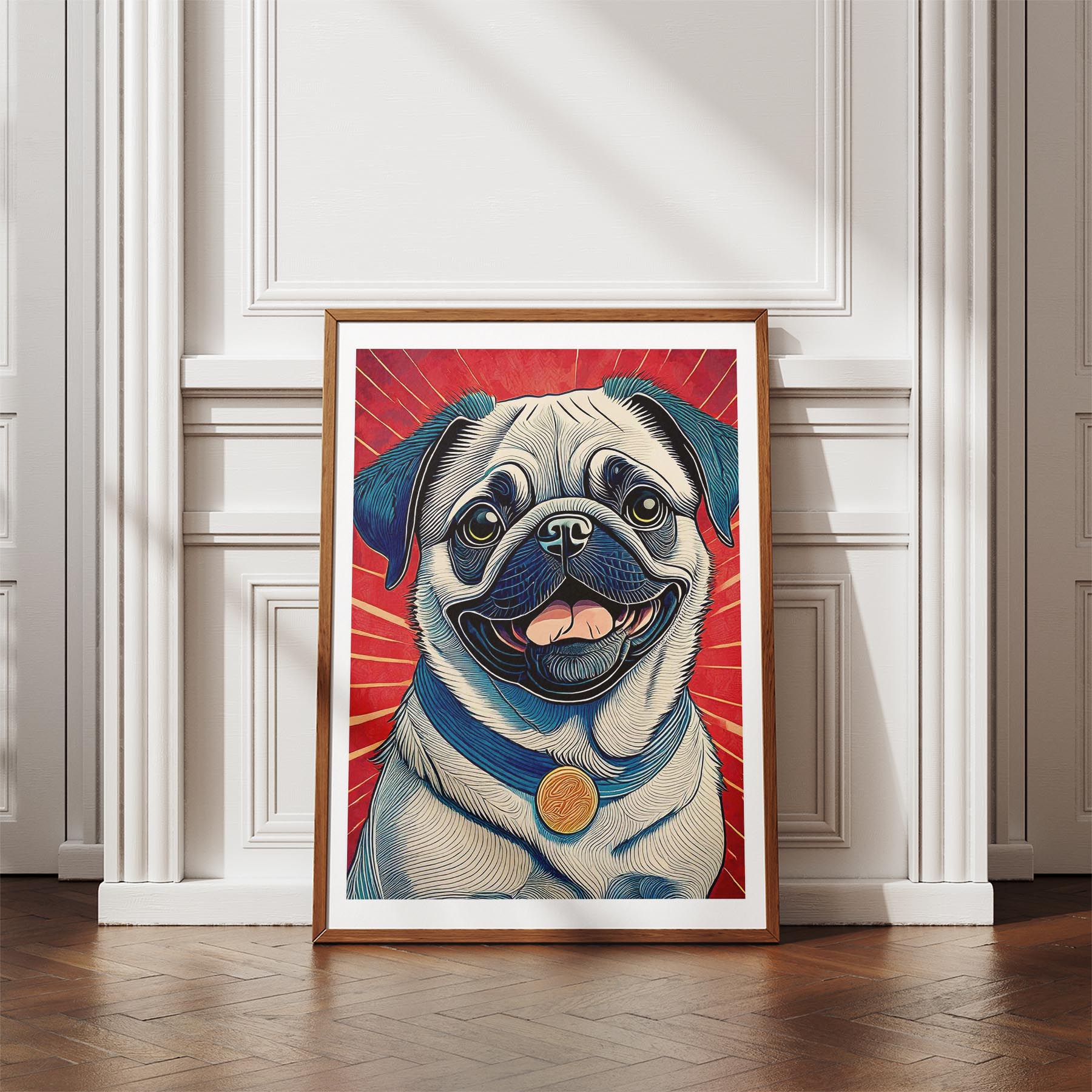Pug Hokusai Japanese Inspired Dog Series 1 image 4
