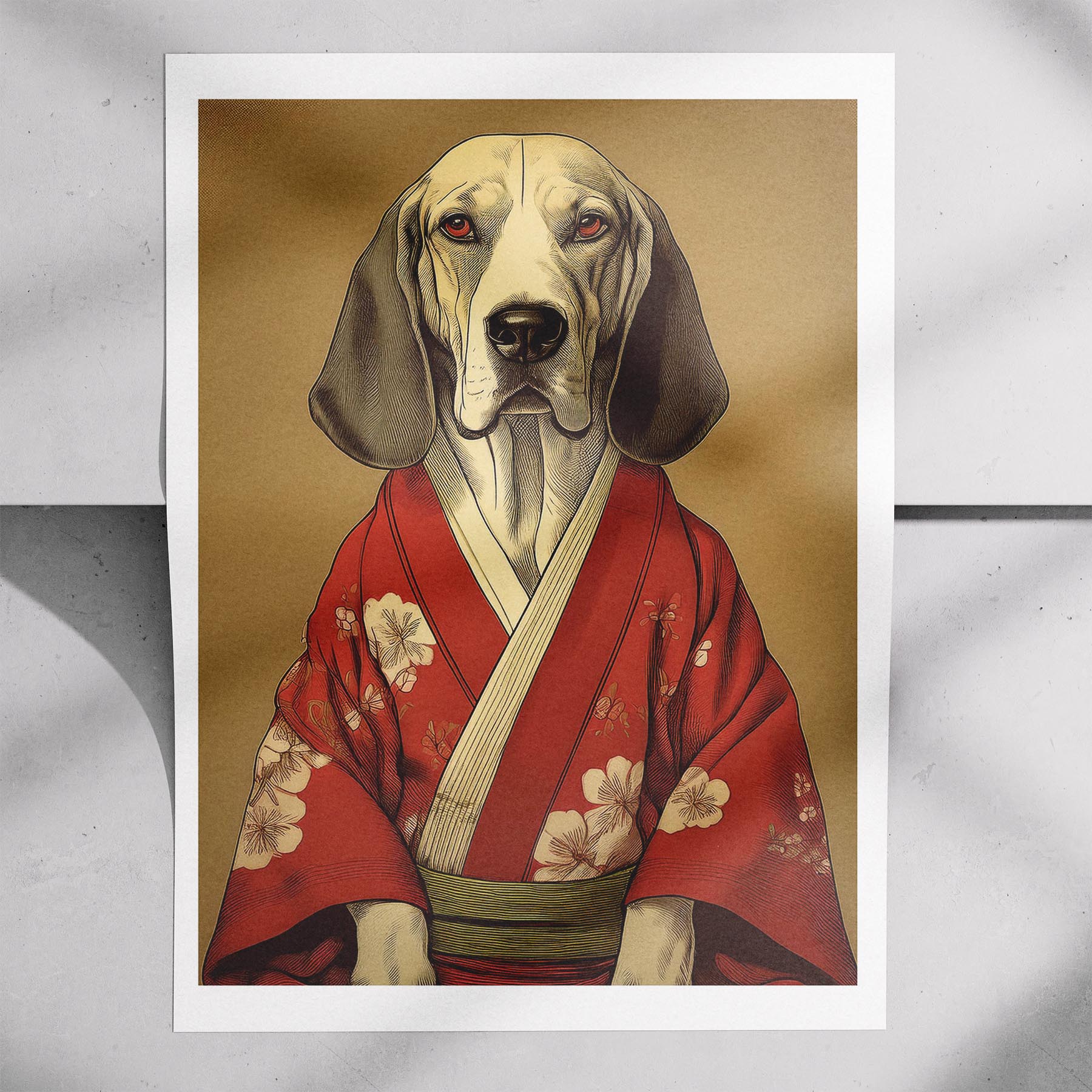 Bloodhound Japanse Kimono Dog Series image 7
