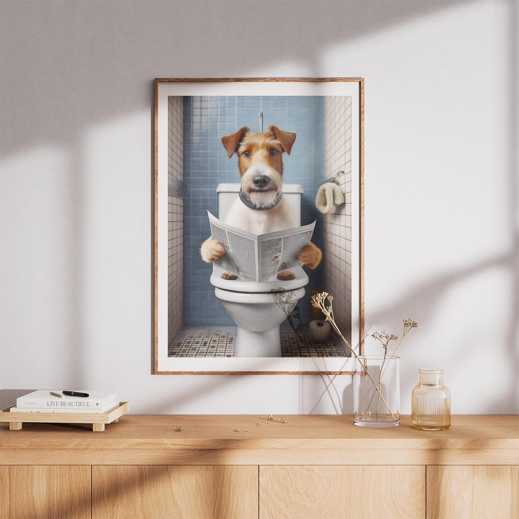 Fox Terrier Toilet Humour Dog Series image 8