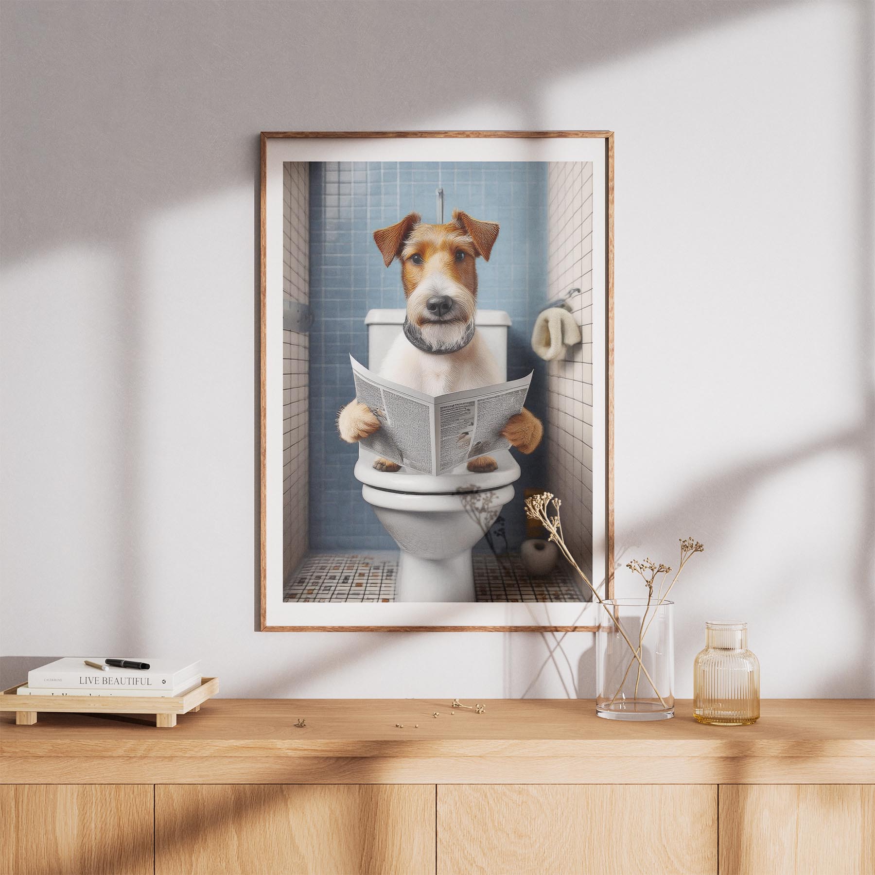 Fox Terrier Toilet Humour Dog Series image 8
