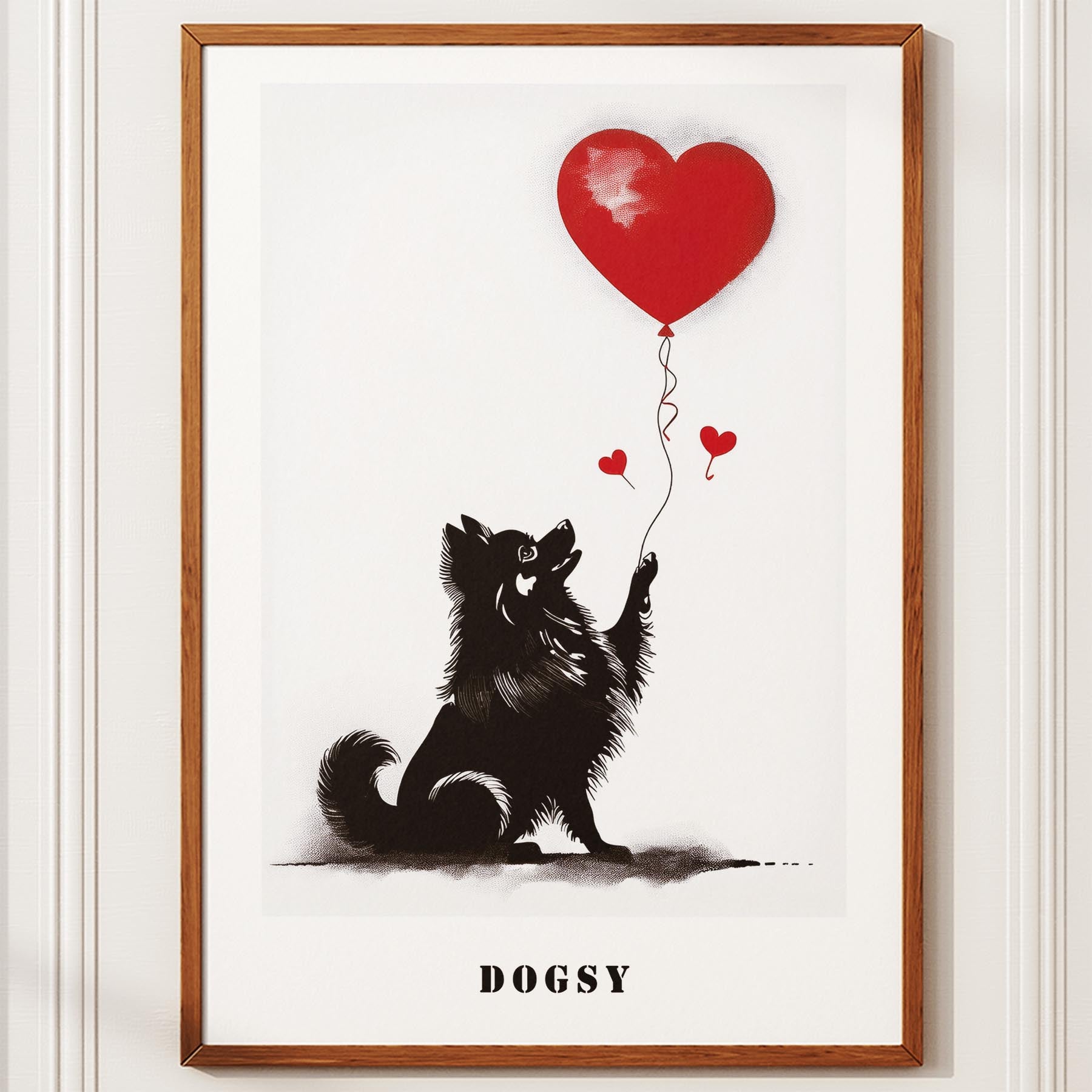 Pomeranian DOGSY Series inspired by the Art of Banksy with text Dogsy image 10