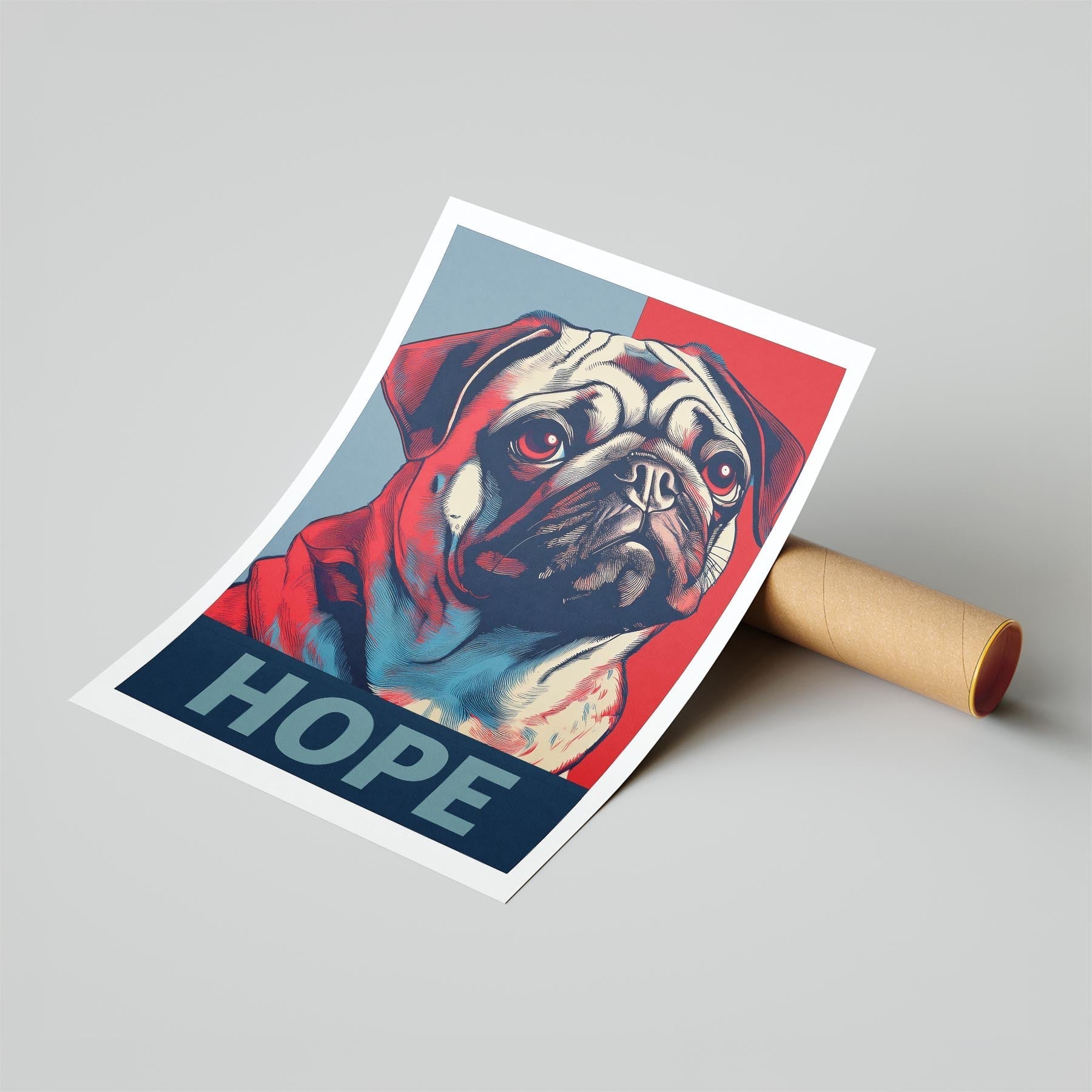 Pug HOPE Series Inspired by the Obama Poster image 6