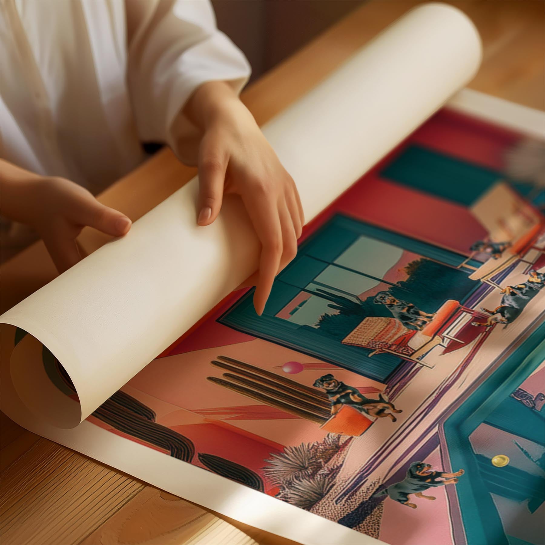 Rottweiler Custom Pool Party WITH TEXT image 1