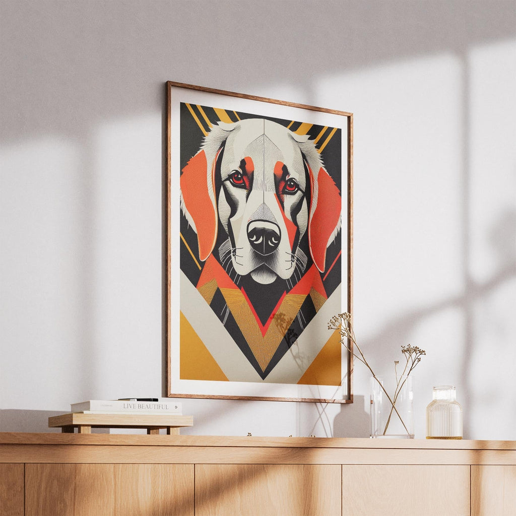 Golden Retriever Geometric Orange Series image 5