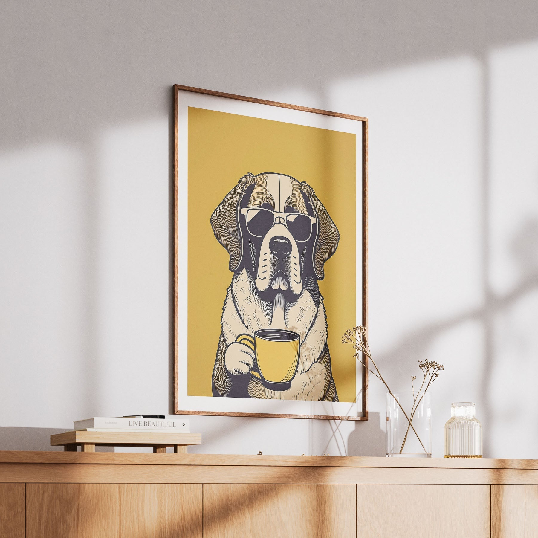 Saint Bernard Chillin Coffee Dog image 6