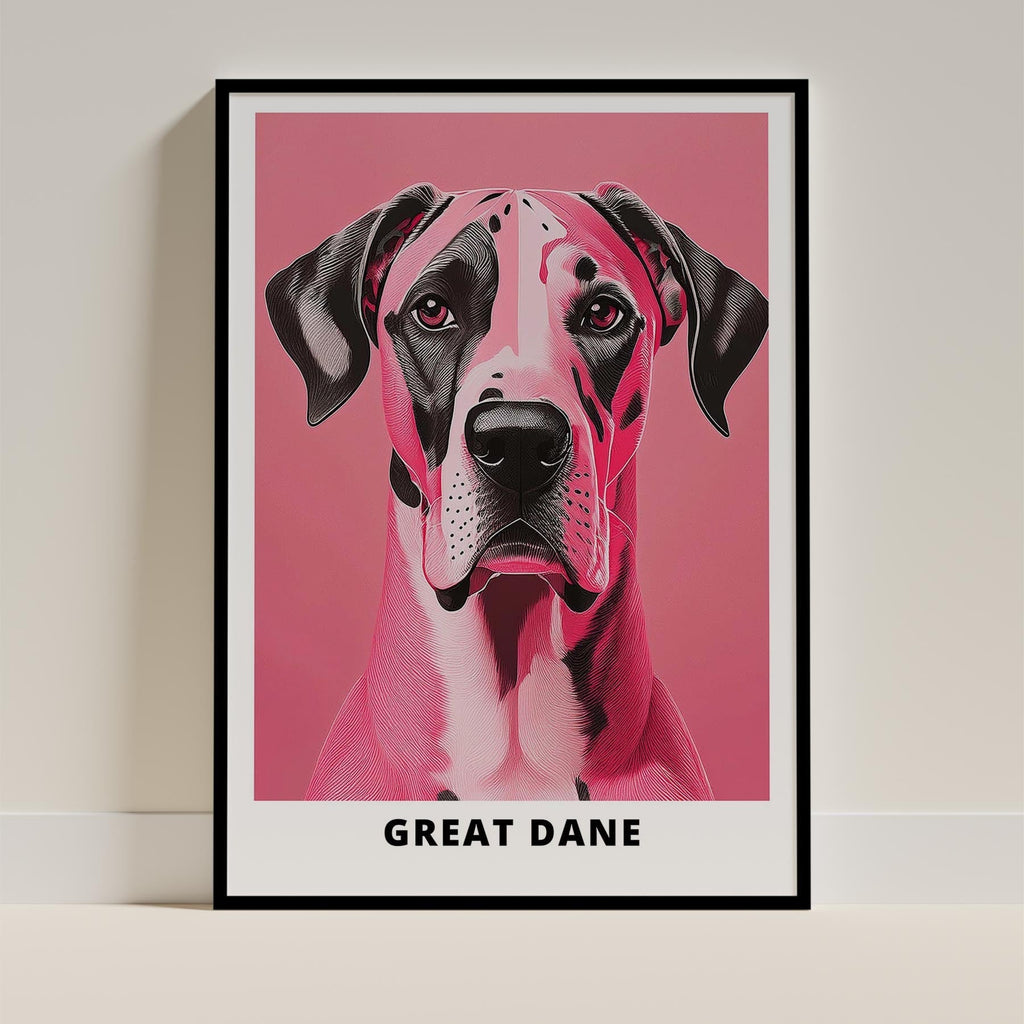 Great Dane Pink and Black Dog Series 3 image 0