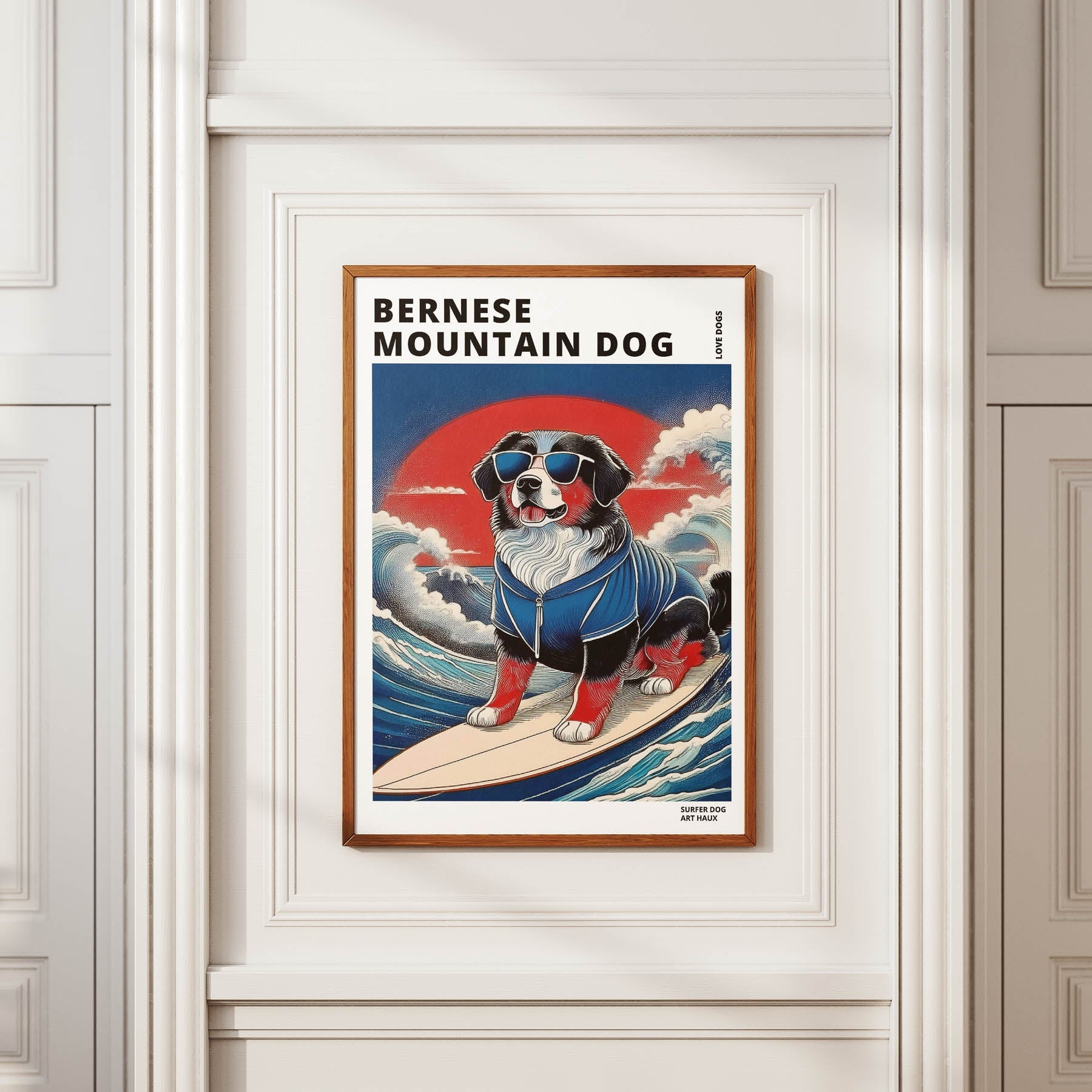 Bernese Mountain Dog Hokosai Surfer Dogs 1 image 2