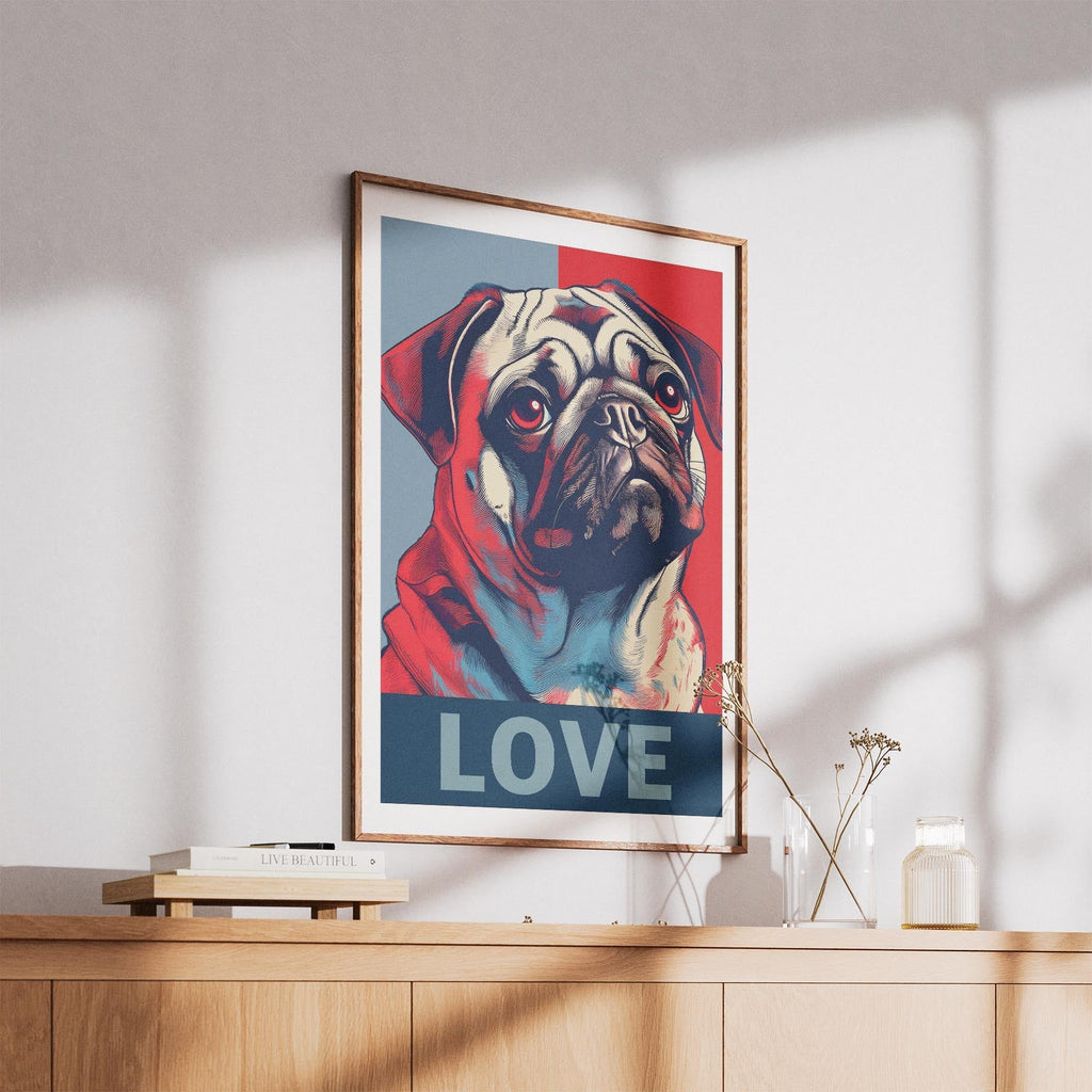 Pug LOVE Series Inspired by the Obama Poster image 5