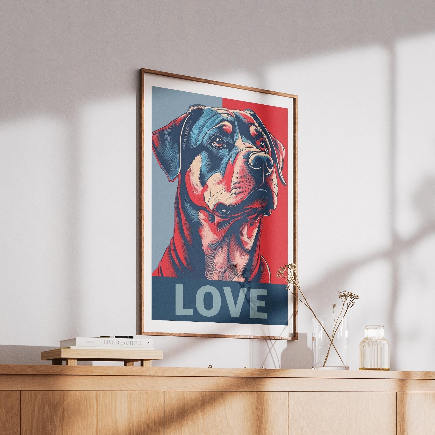 Rottweiler LOVE Series Inspired by the Obama Poster image 5