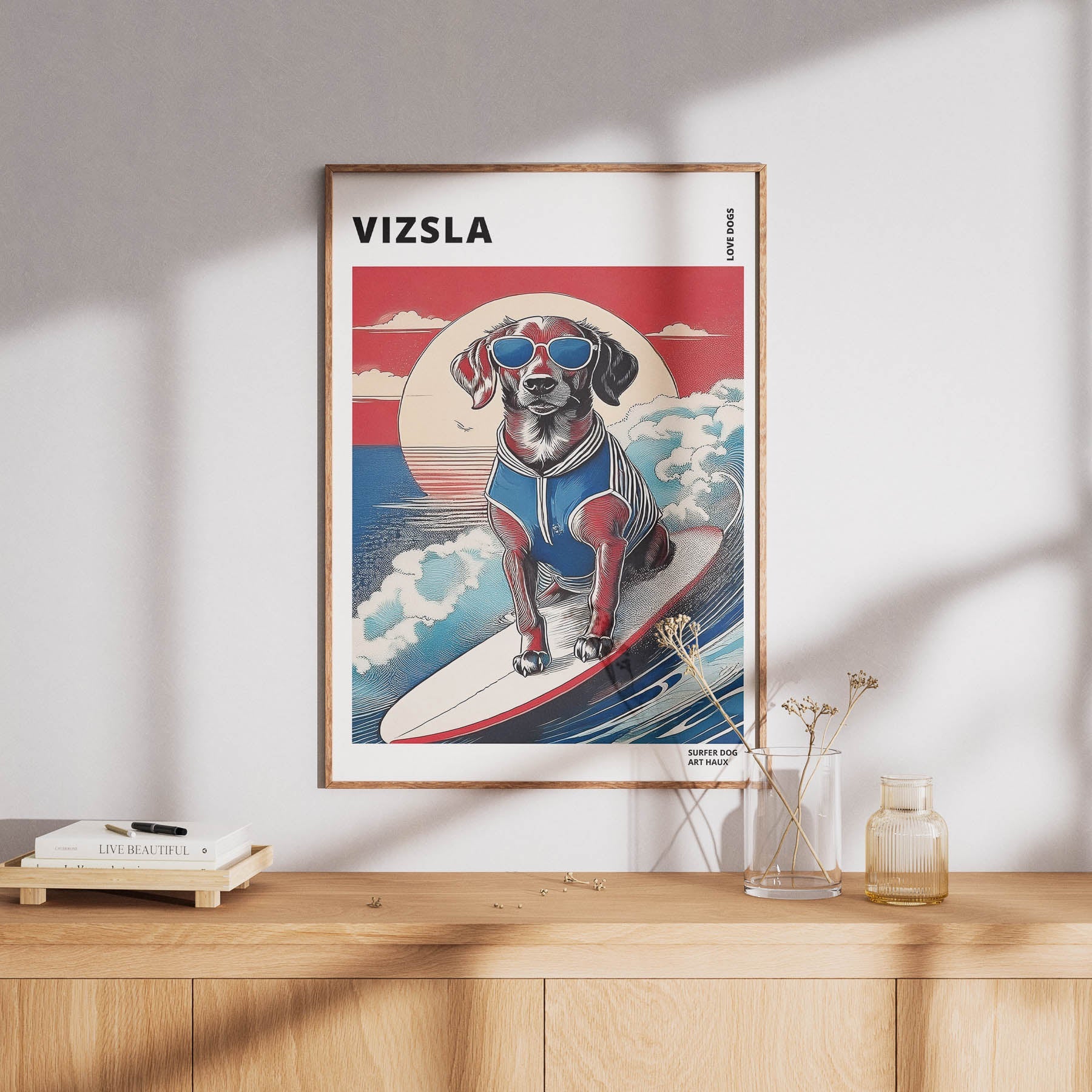 Vizsla Hokosai Surfer Dogs 1 image 8