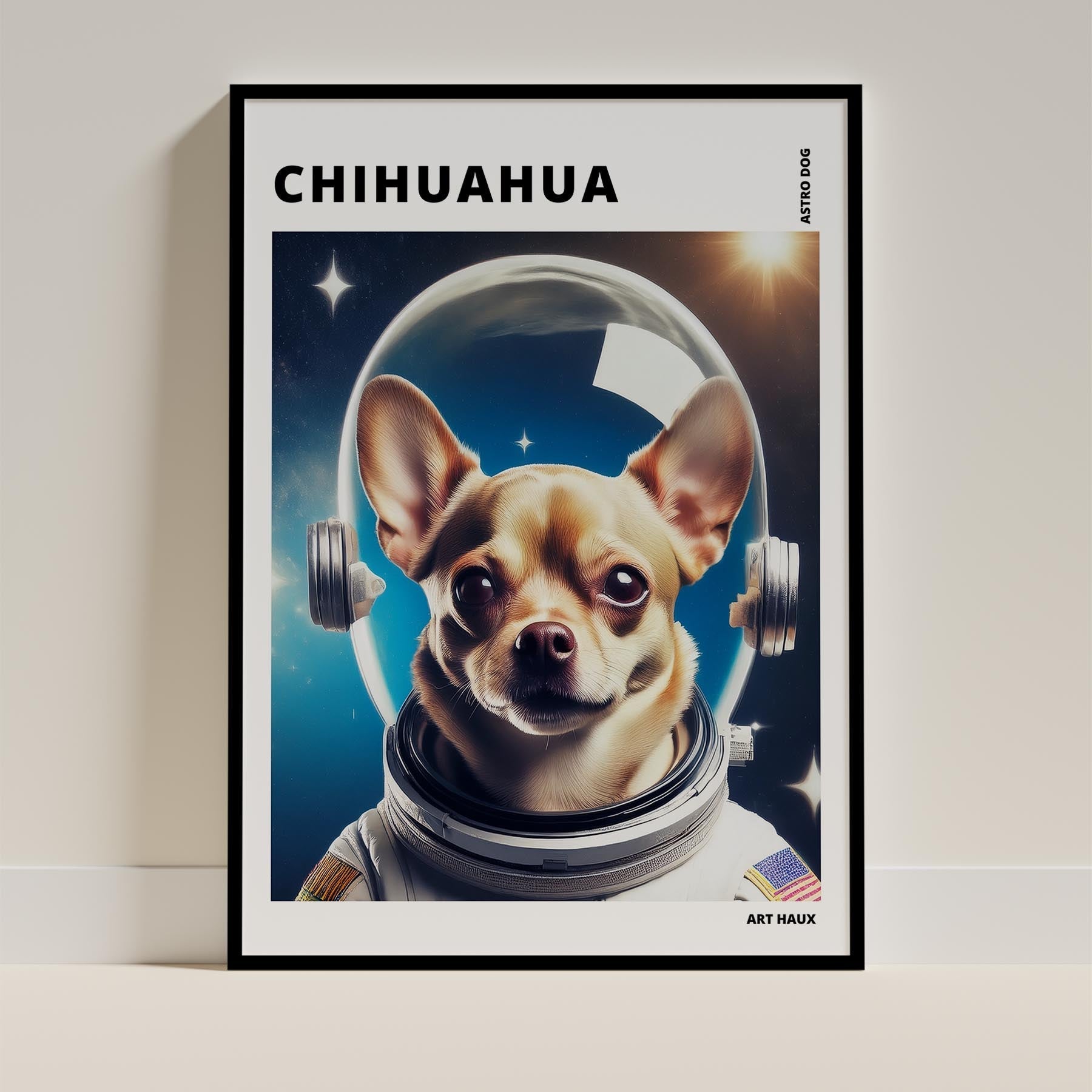 Chihuahua Astronaut Dog Series with Text Astro Dog image 0