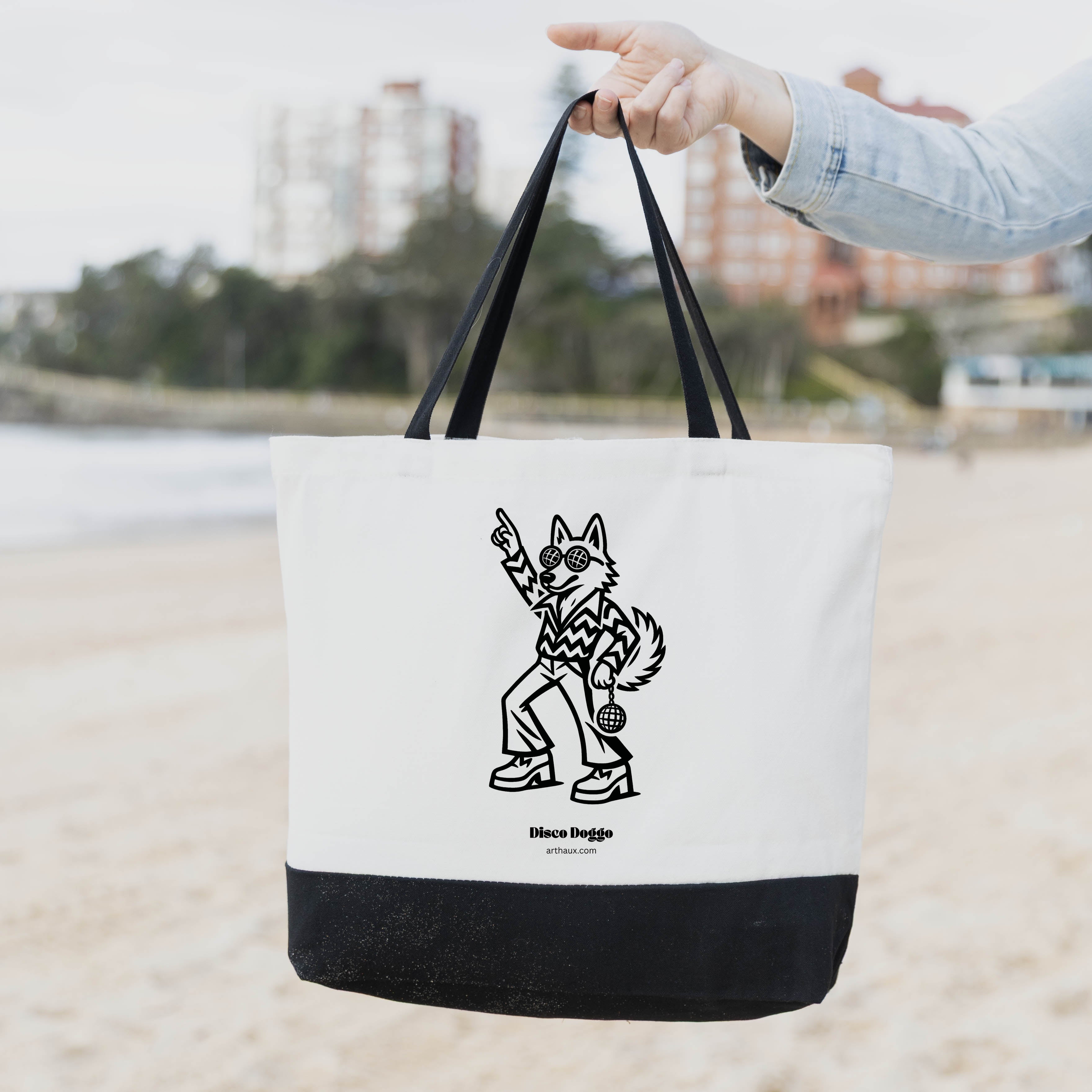 White Swiss Shepherd 70's Disco Doggo Bag image 1