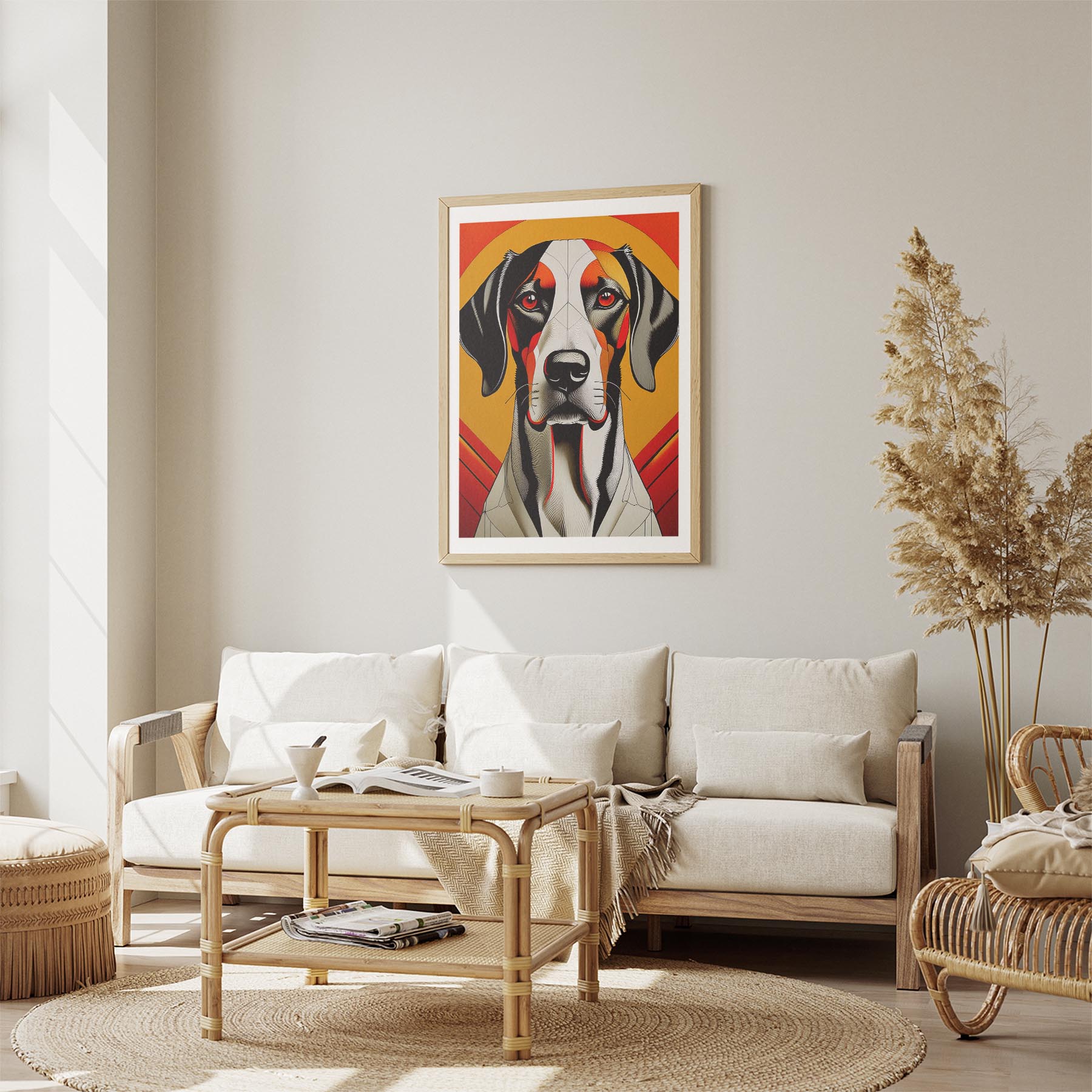 English Pointer Geometric Orange Series image 2