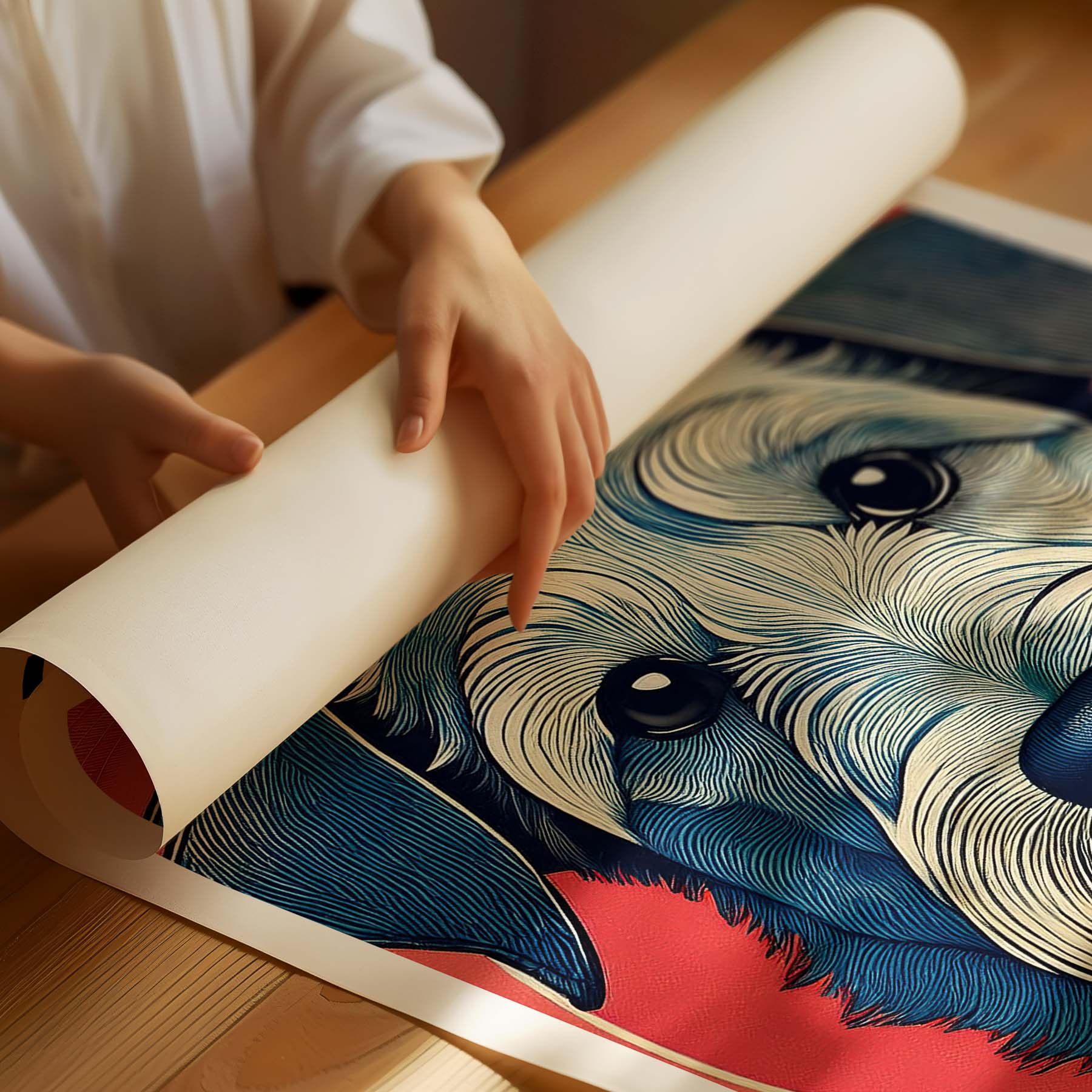 Irish Setter Hokusai Japanese Inspired Dog Series with Text image 1