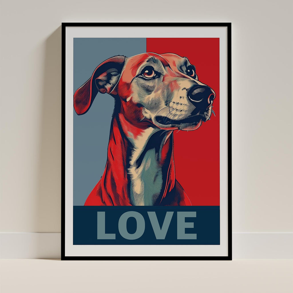Greyhound LOVE Series Inspired by the Obama Poster image 0