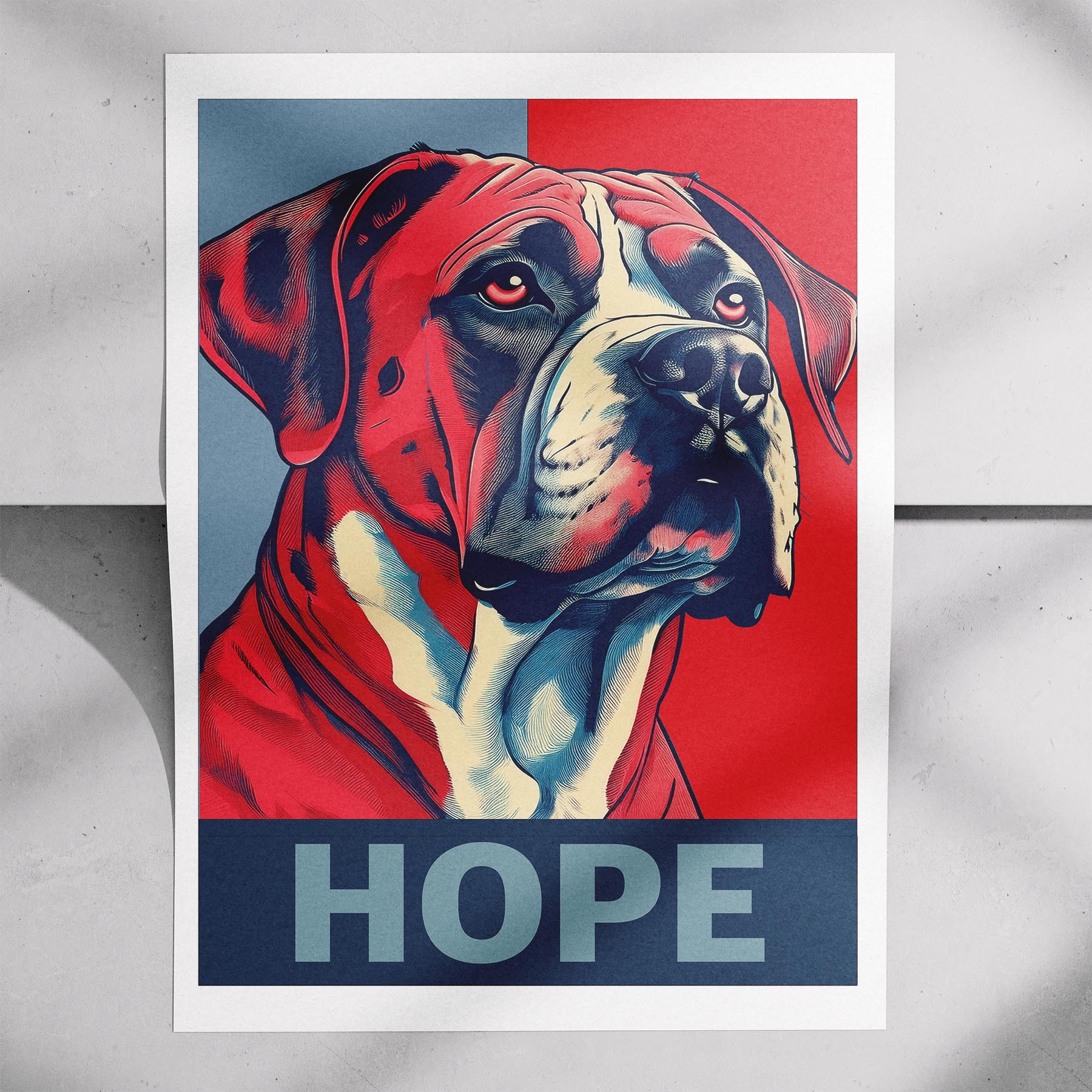 Dogue de Bordeaux HOPE Series Inspired by the Obama Poster image 7