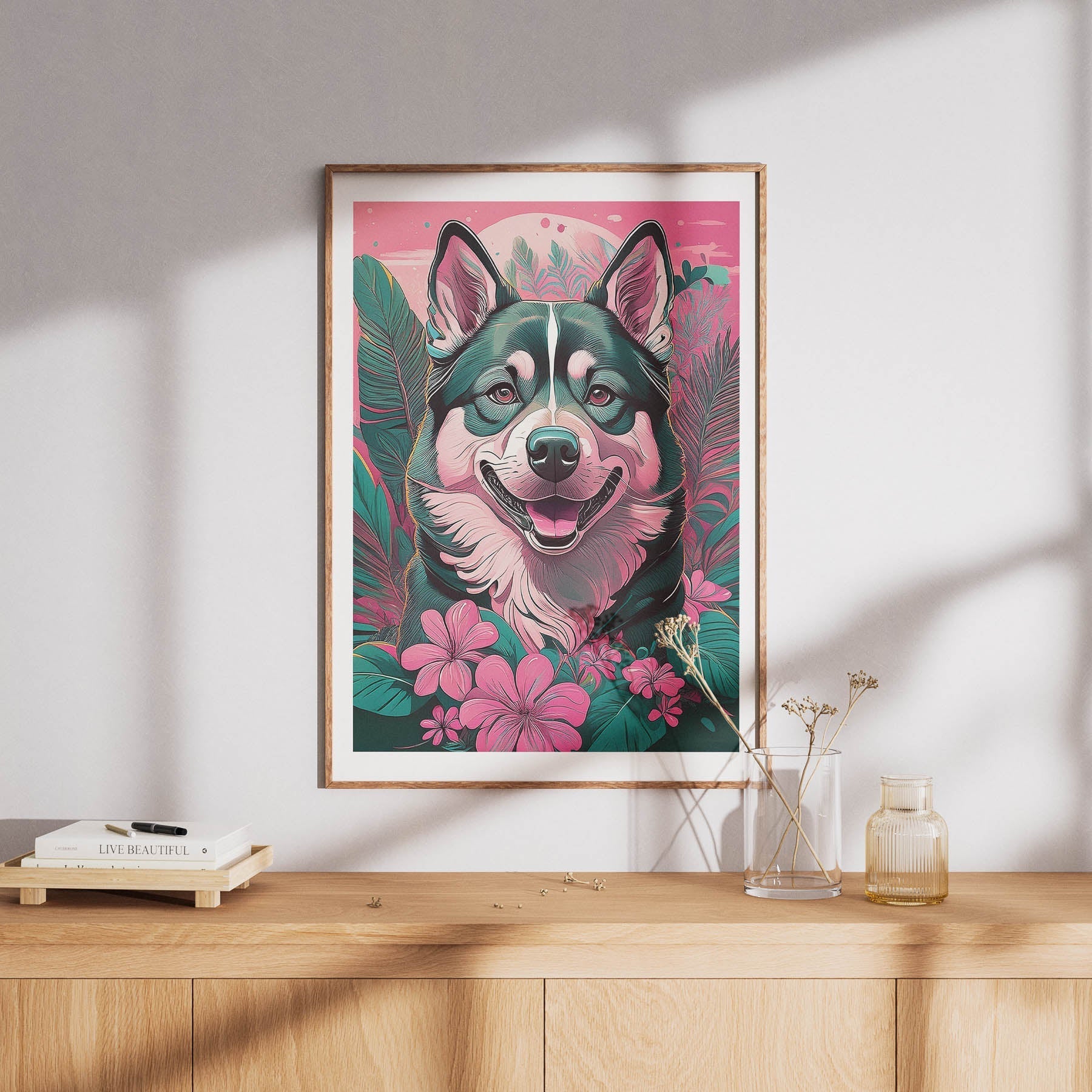 Siberian Husky Flowery Dog image 8